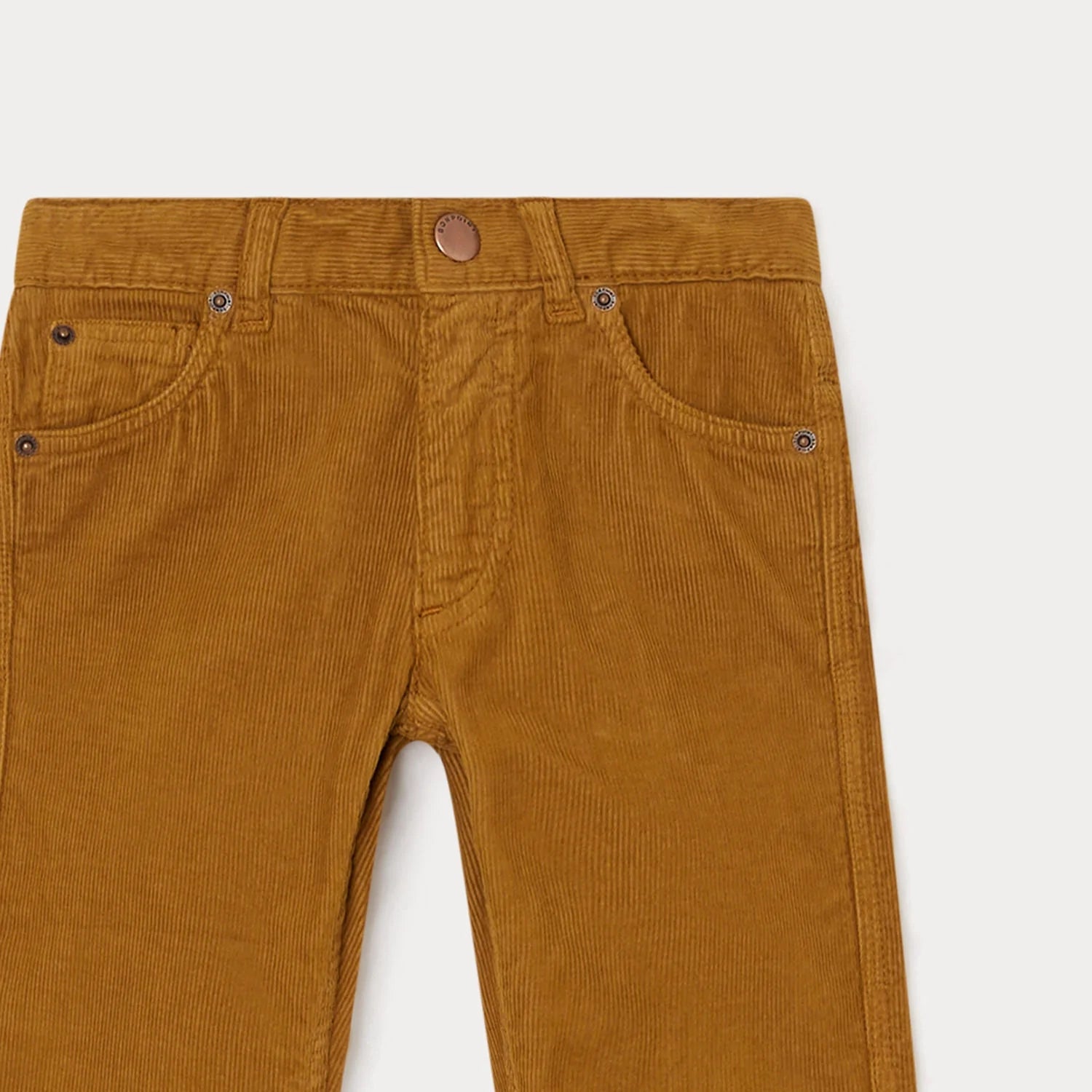 Boys Camel Corduroy Trousers