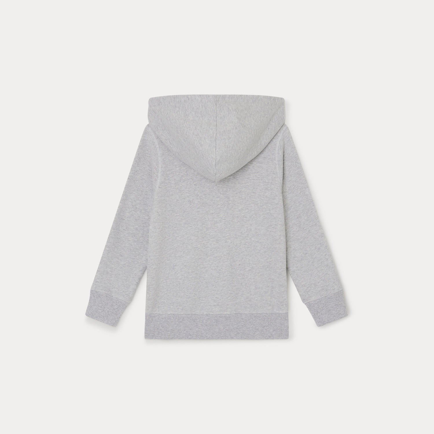 Boys & Girls Grey Hooded Cotton Sweatshirt