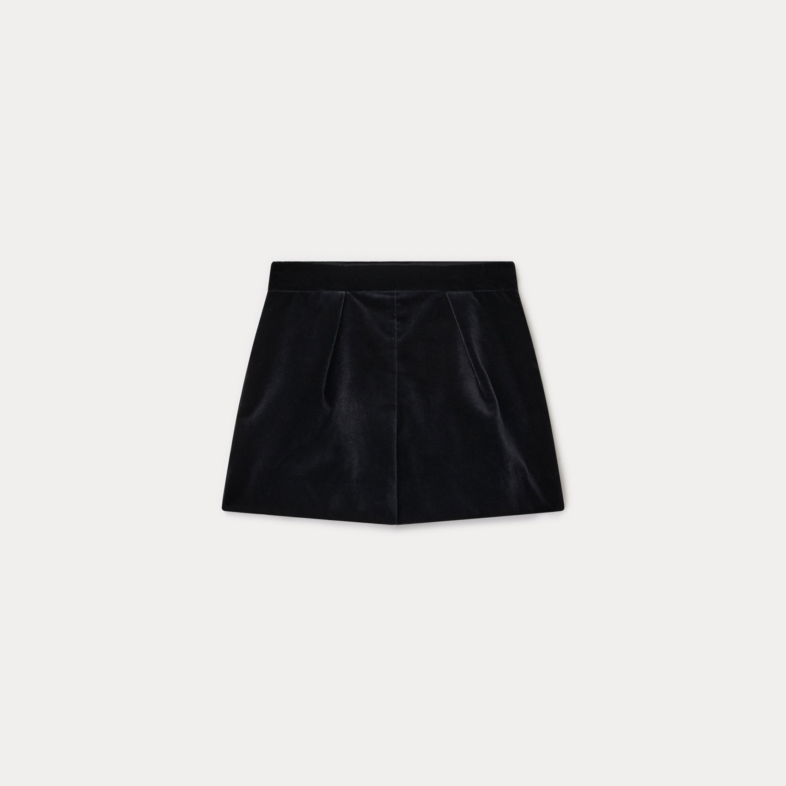 Girls Black Cotton Shorts