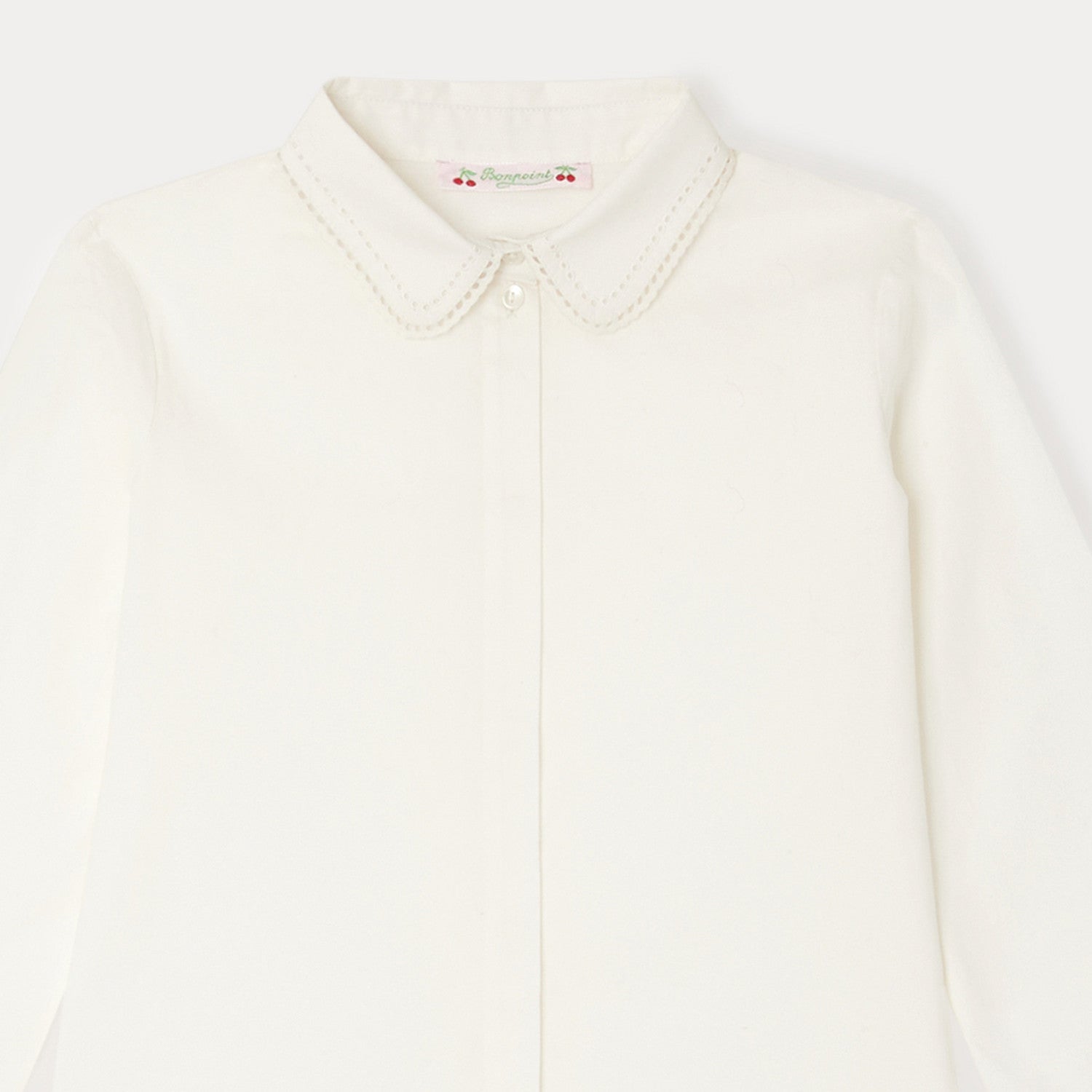 Girls White Cotton Shirt