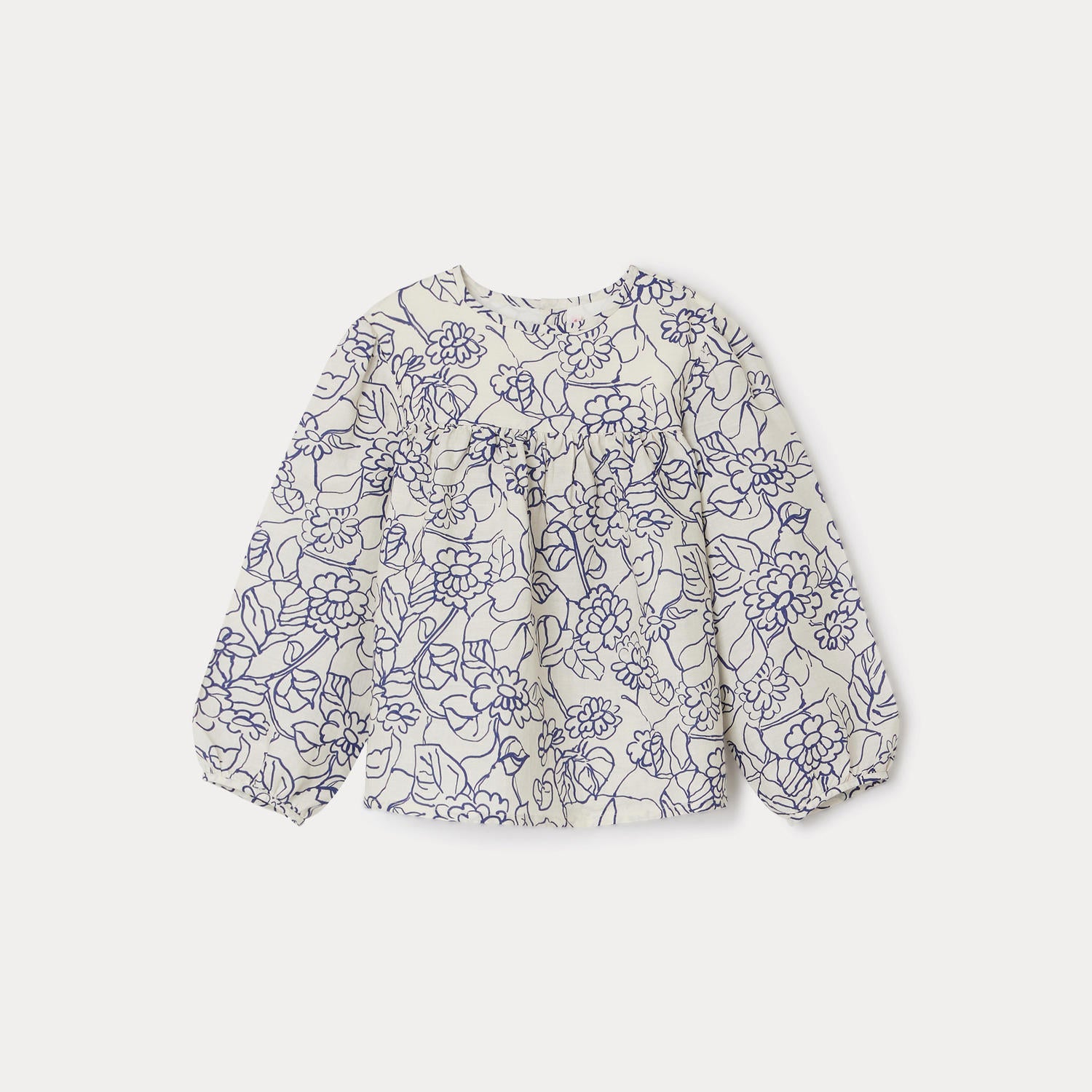 Girls White Printed Top