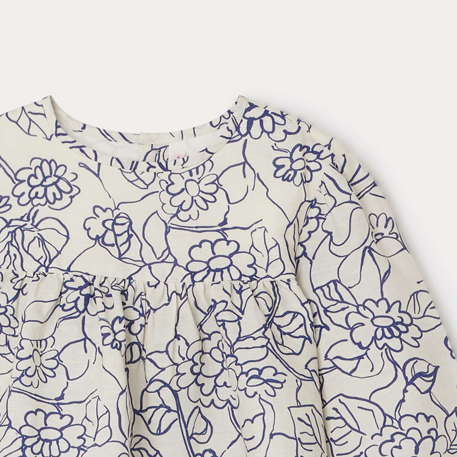 Girls White Printed Top