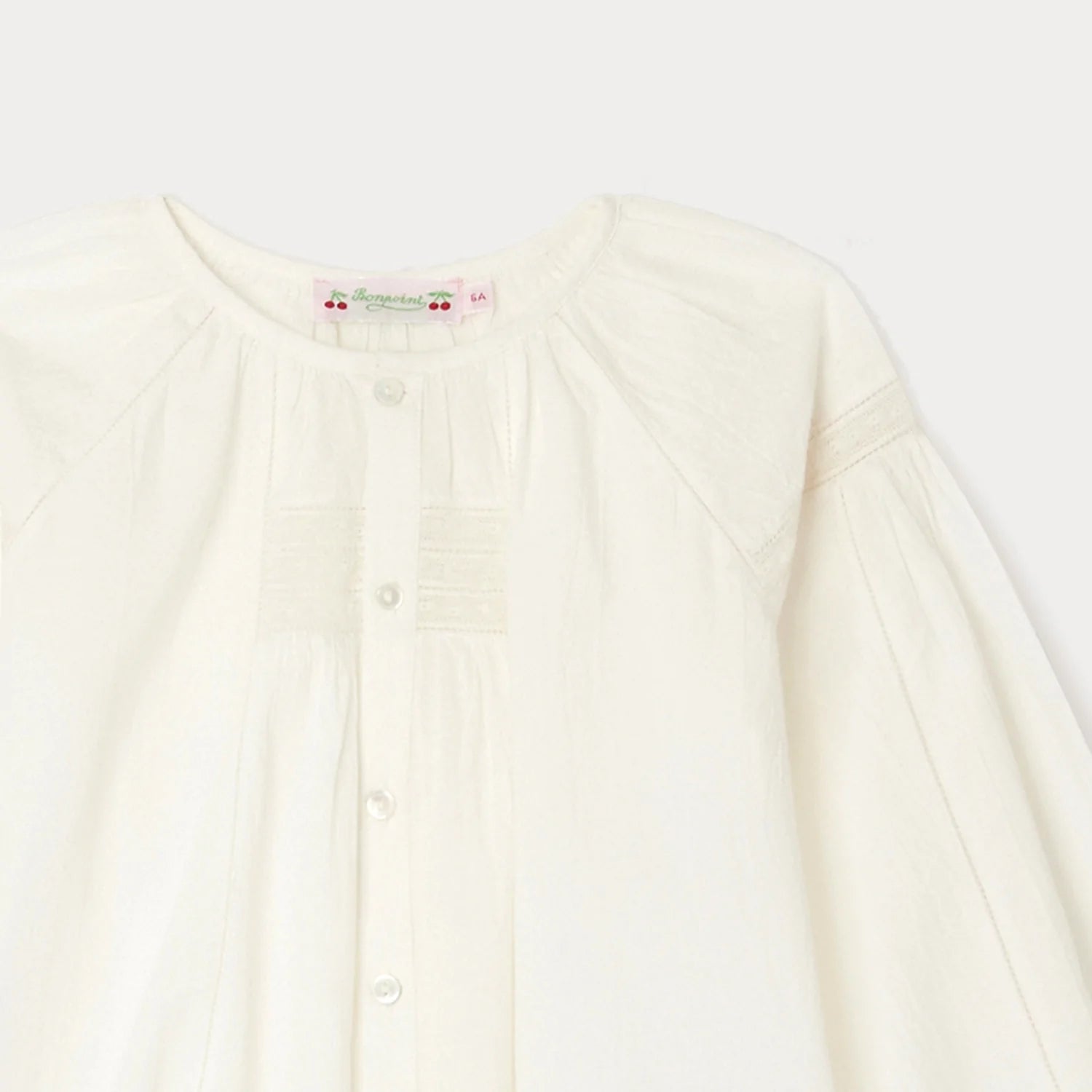 Girls White Cotton Shirt