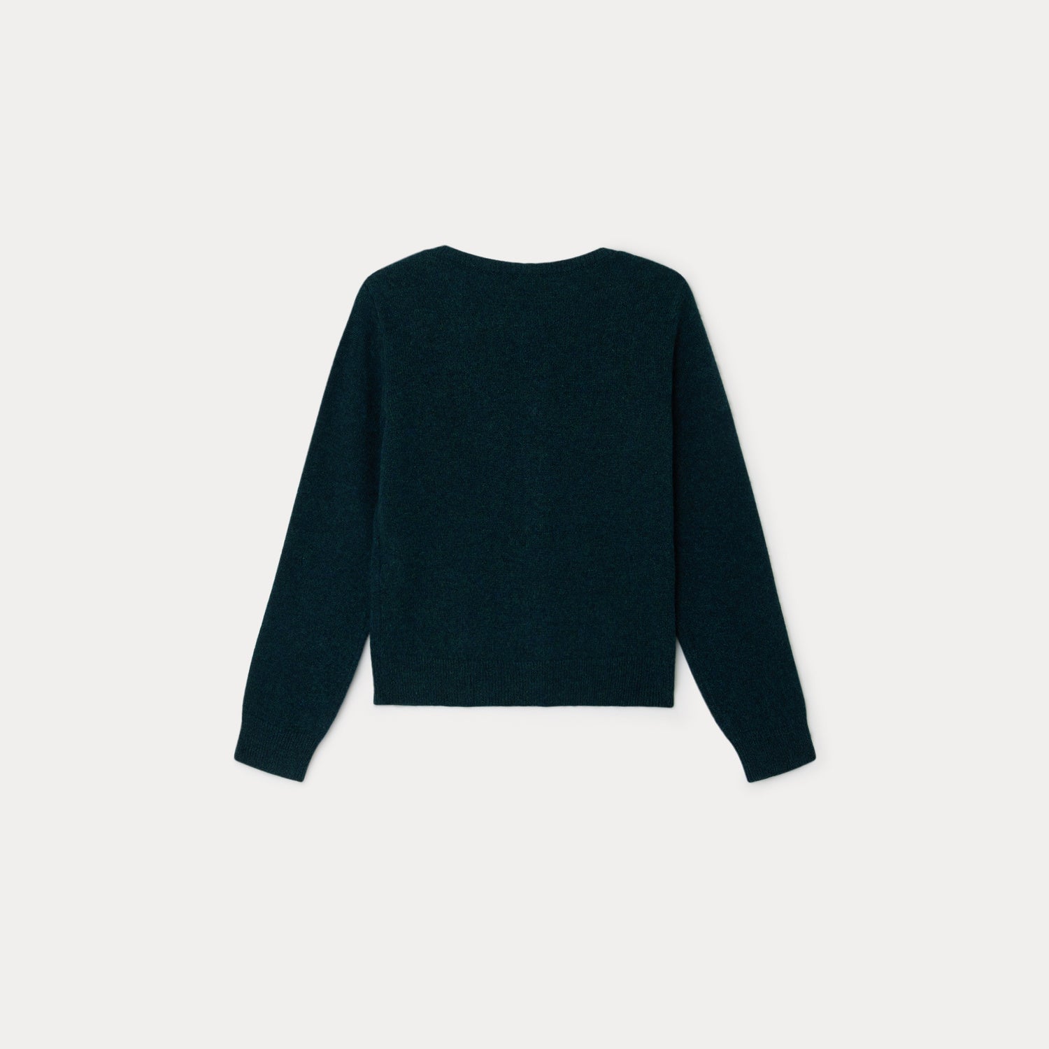 Girls Dark Green Logo Cashmere Cardigan