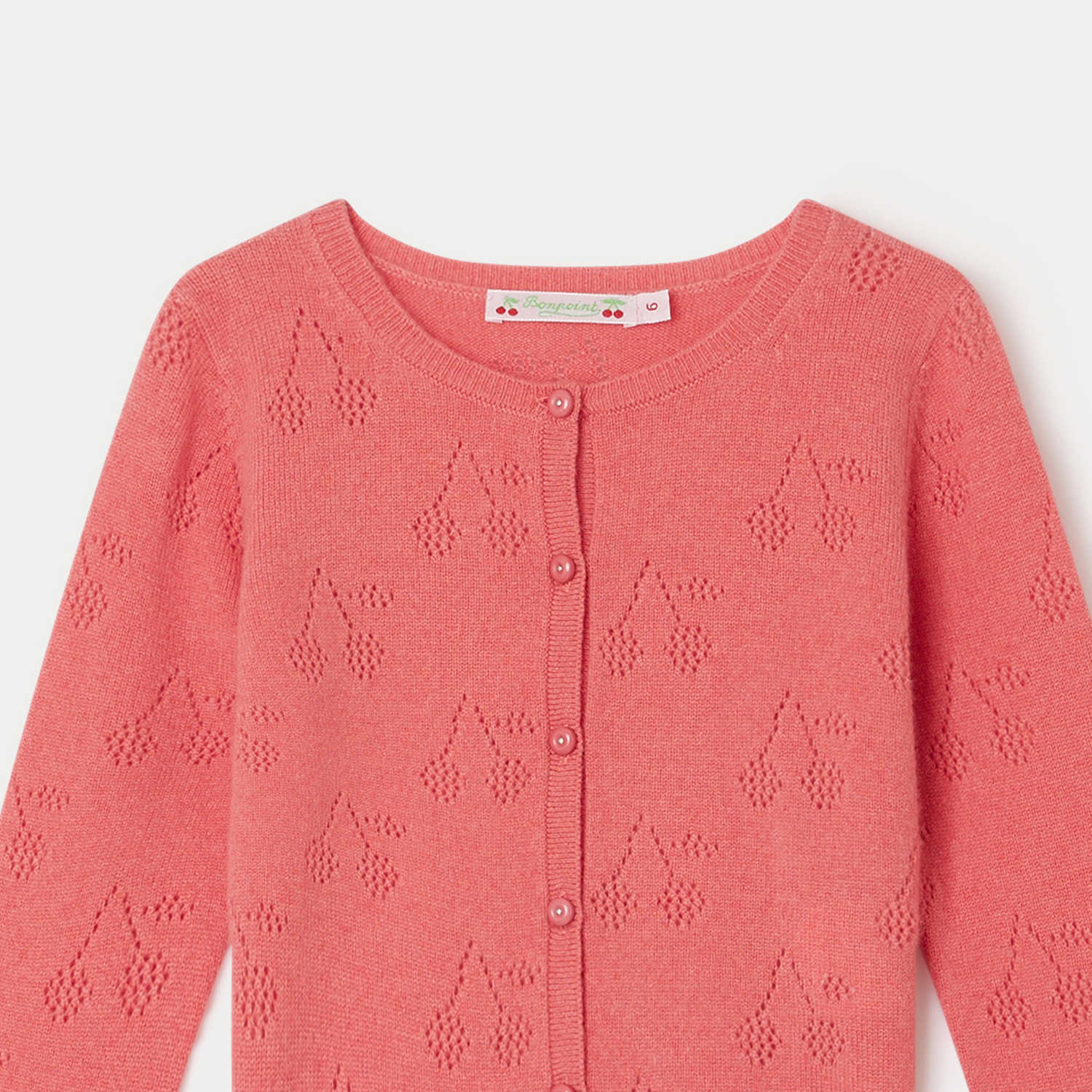 Girls Pink Cashmere Cardigan