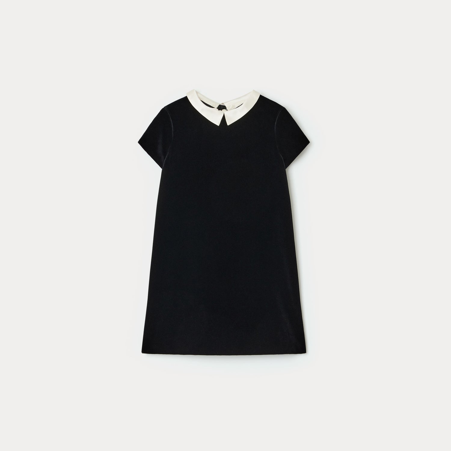 Girls Black Velvet Dress