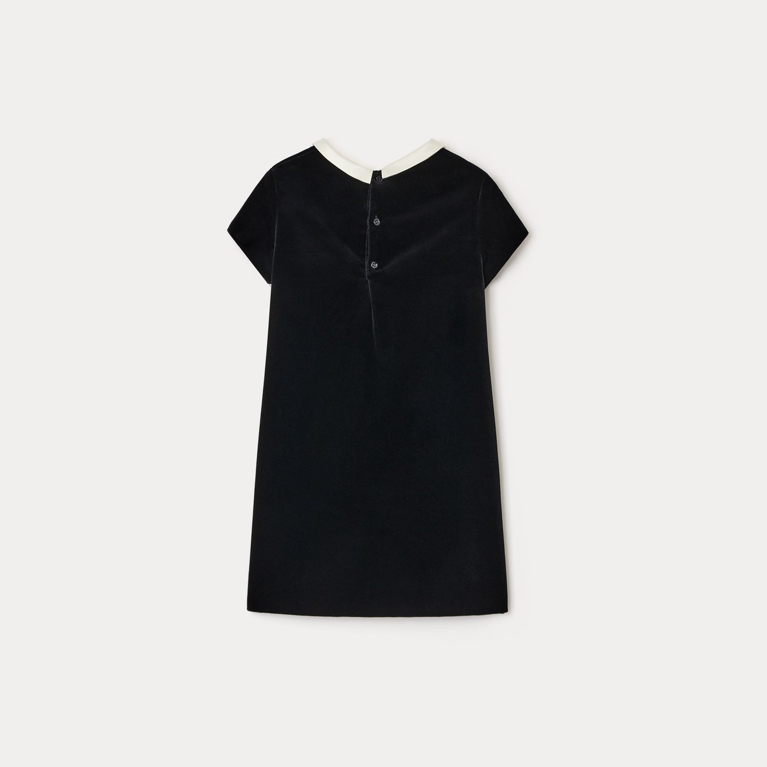 Girls Black Velvet Dress