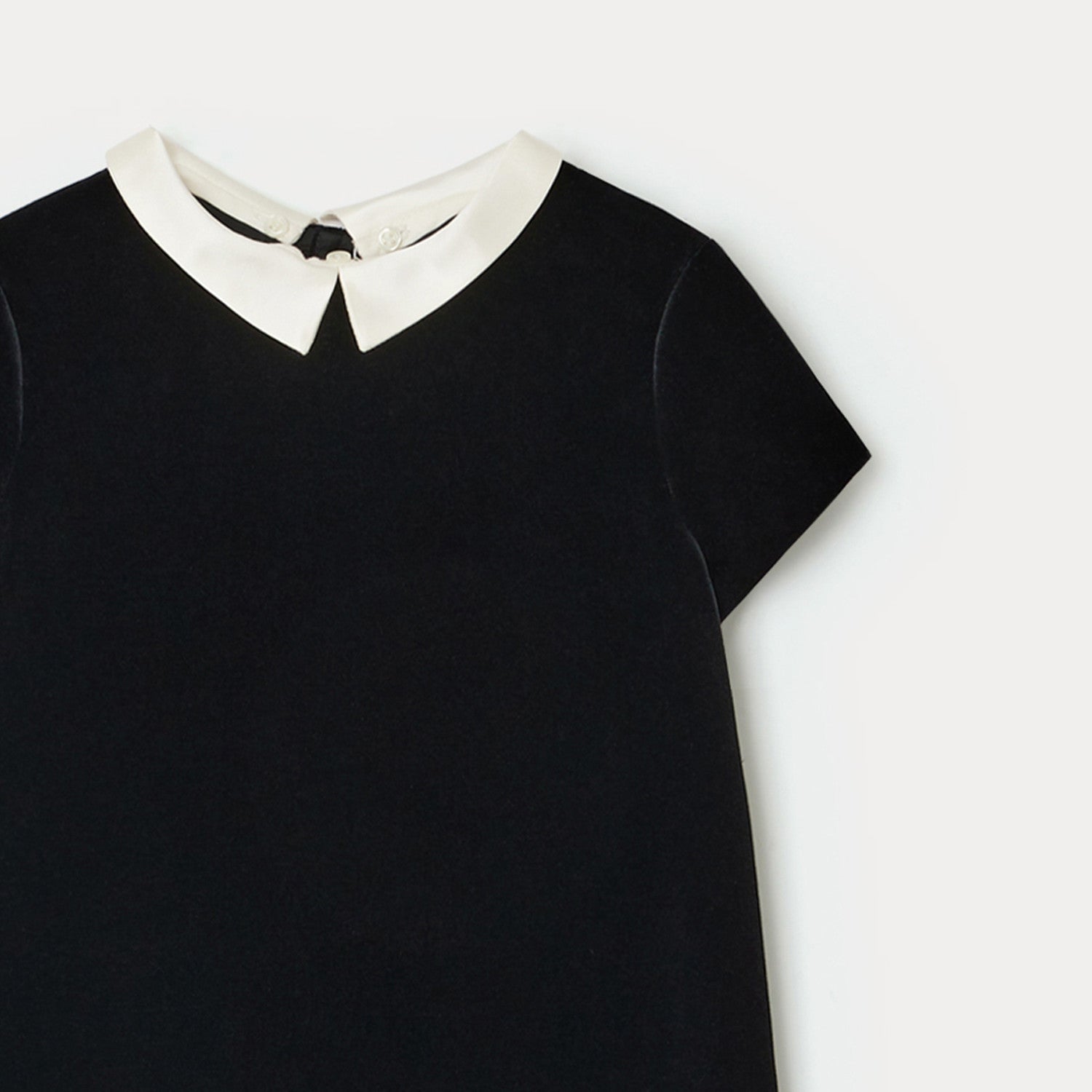 Girls Black Velvet Dress