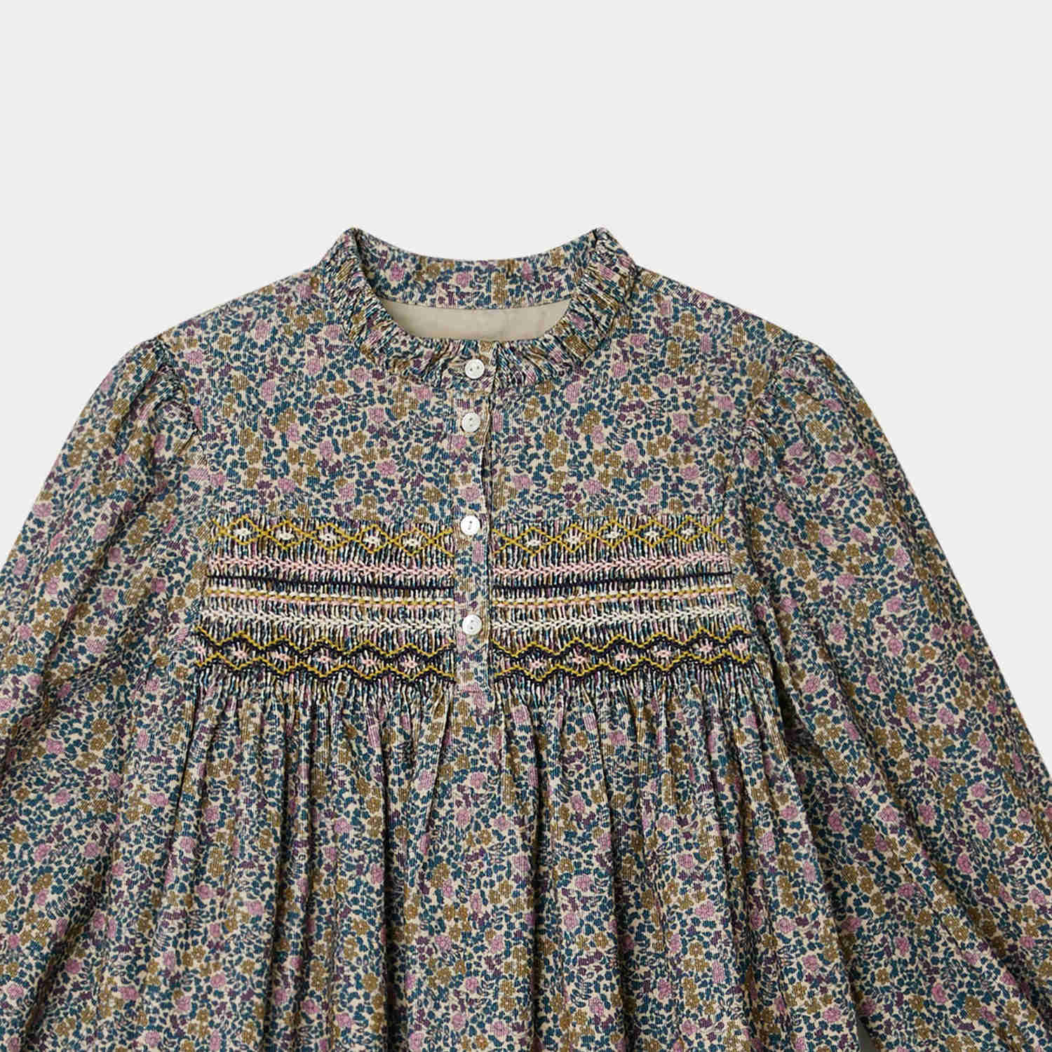 Girls Navy Floral Dress