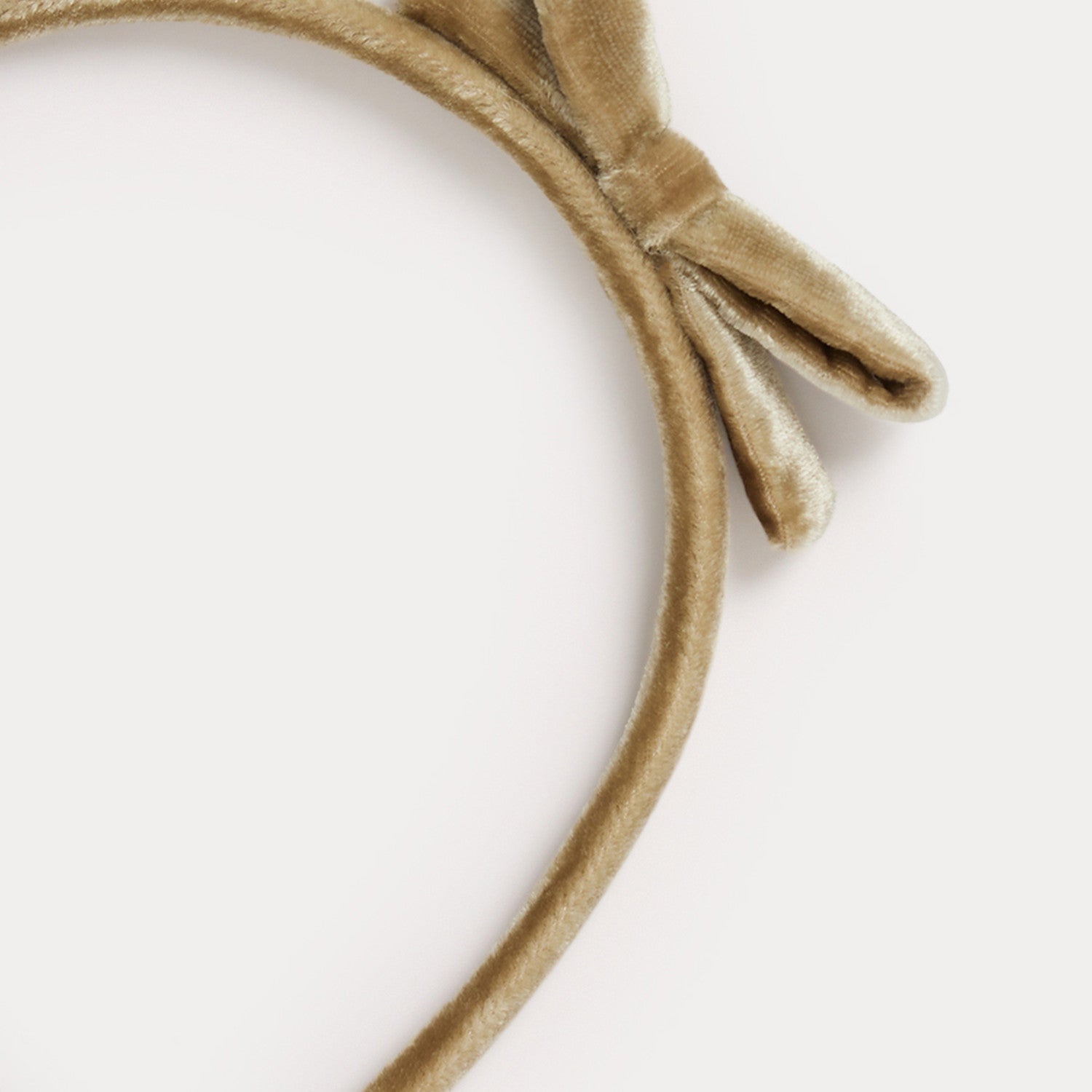 Girls Beige Bow Headband