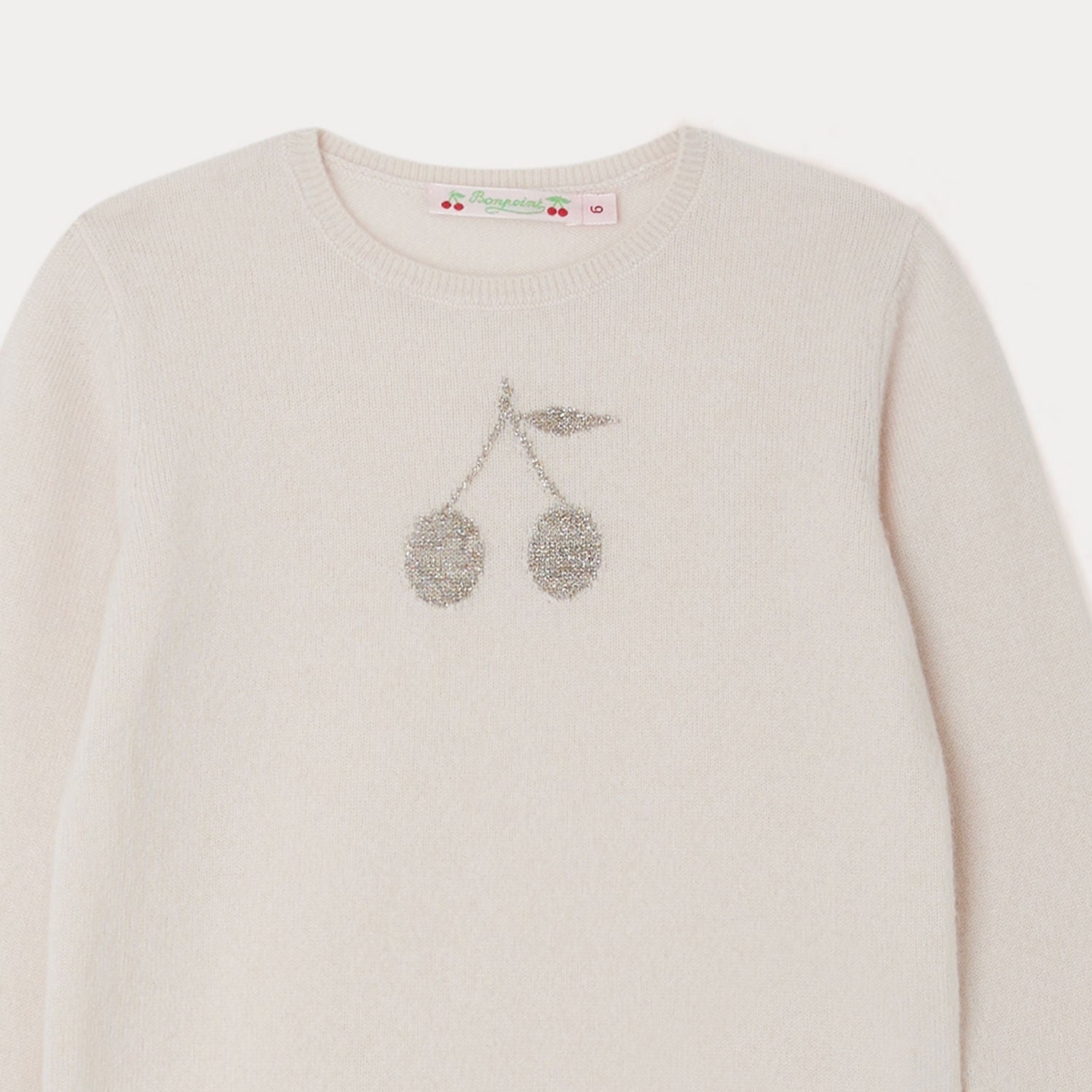 Girls White Logo Cashmere Sweater