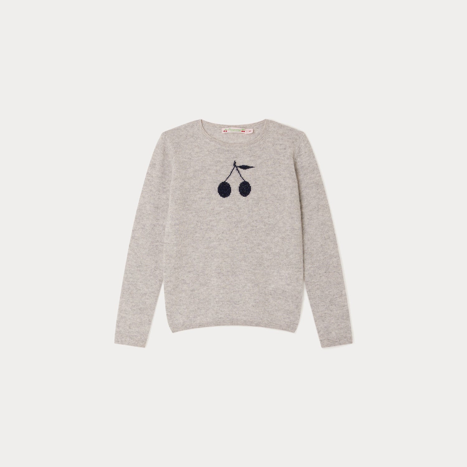 Girls Grey Logo Cashmere Sweater
