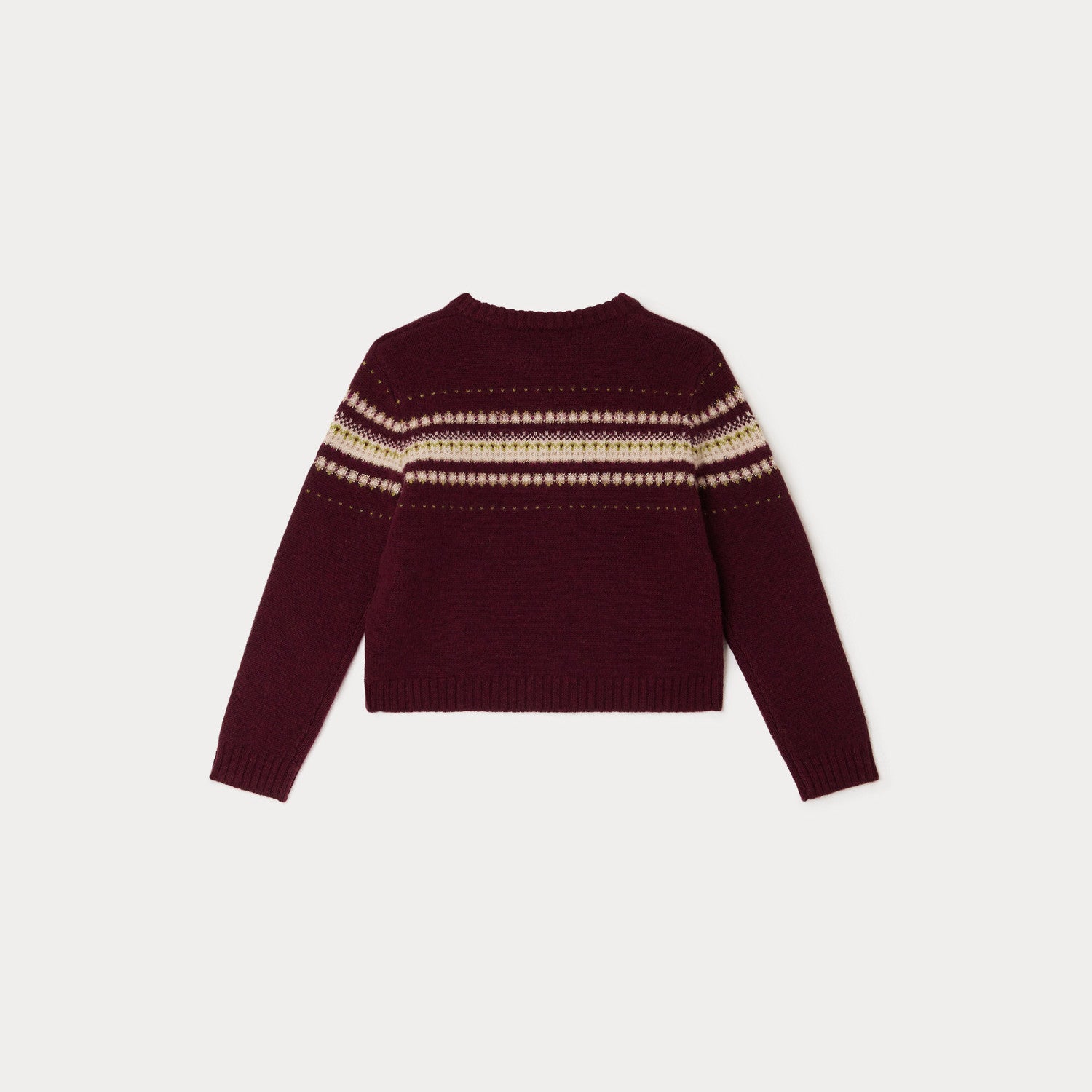 Girls Wine Red Wool Sweater