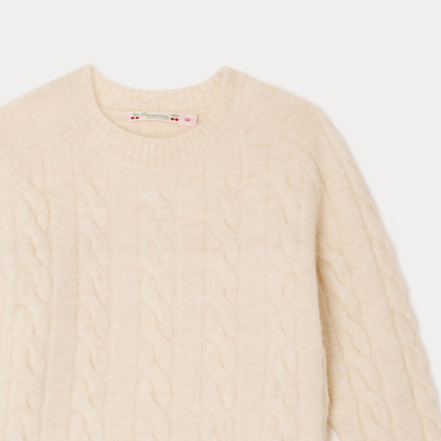 Girls White Wool Sweater