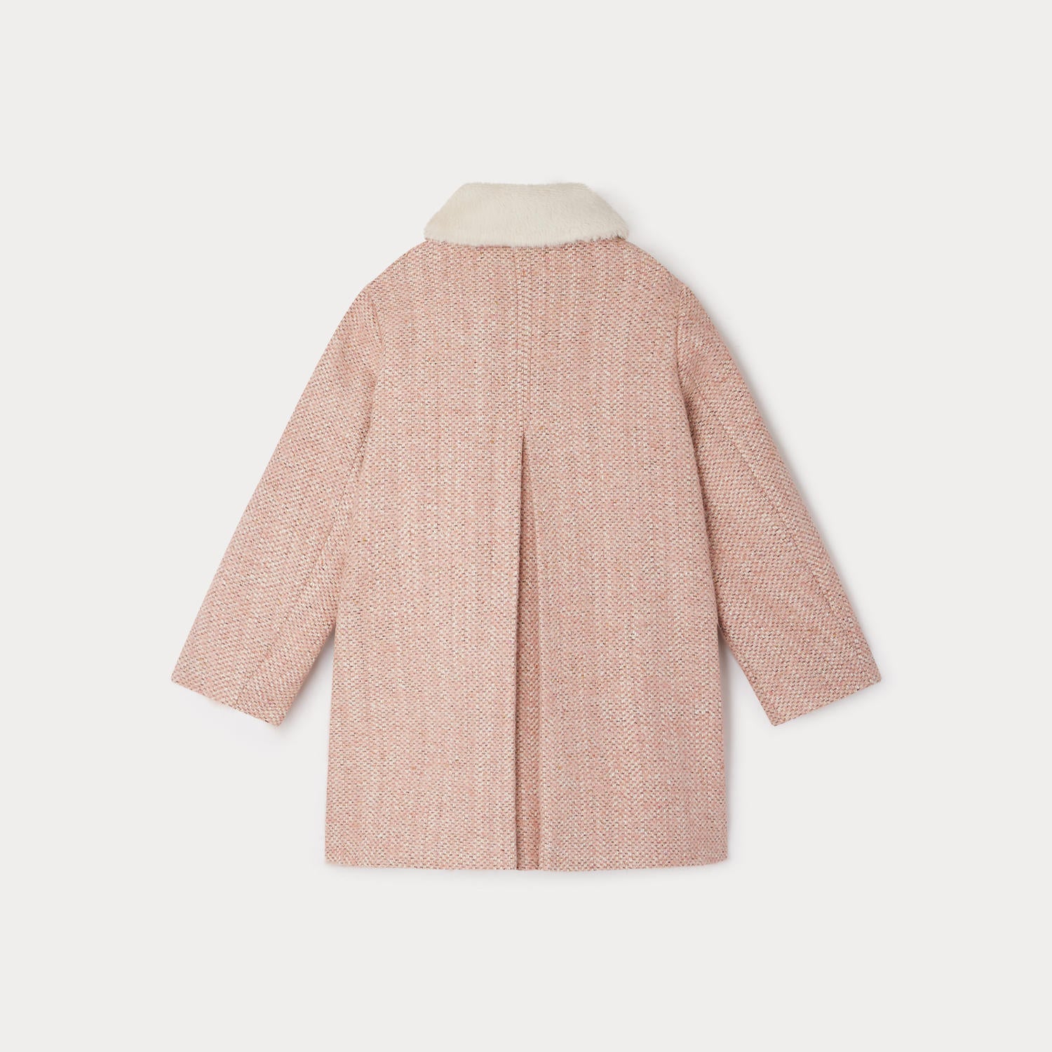 Girls Pink Wool Coat