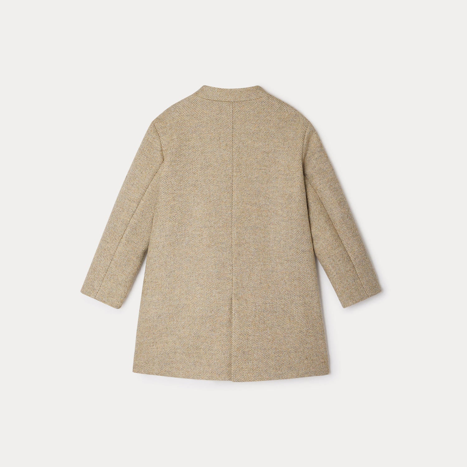 Girls Beige Wool Coat