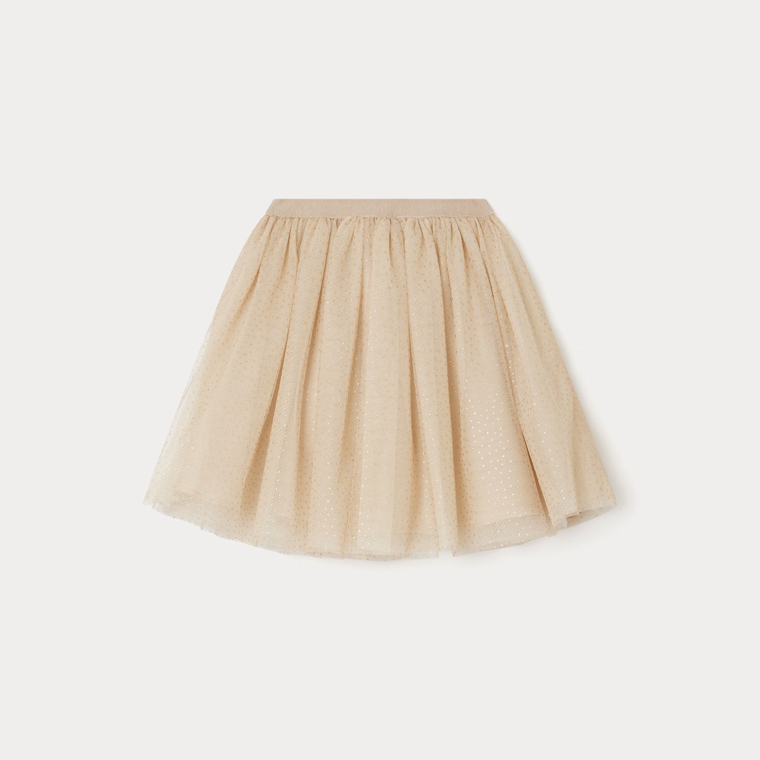 Girls Beige Dots Skirt