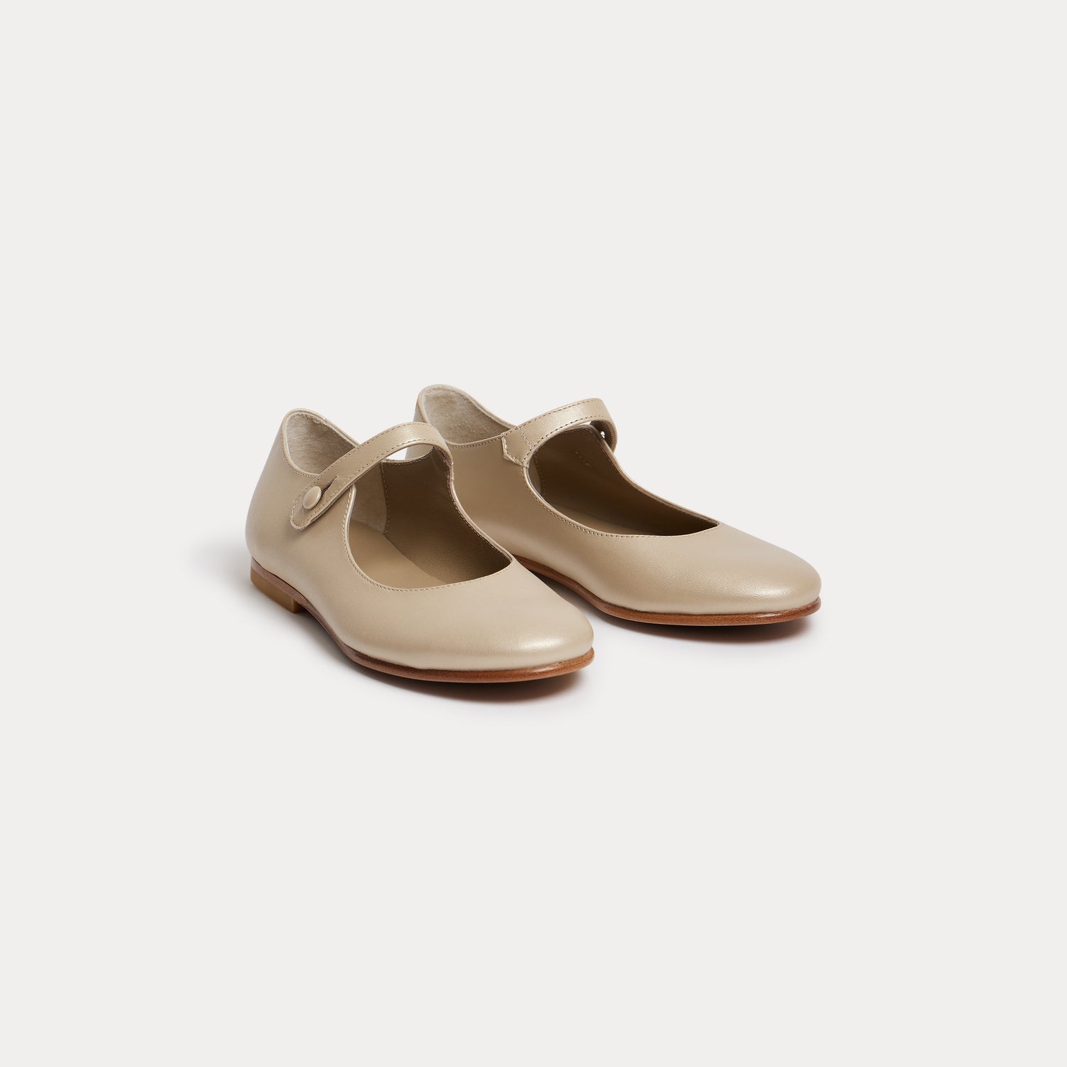 Girls Beige Flat Shoes
