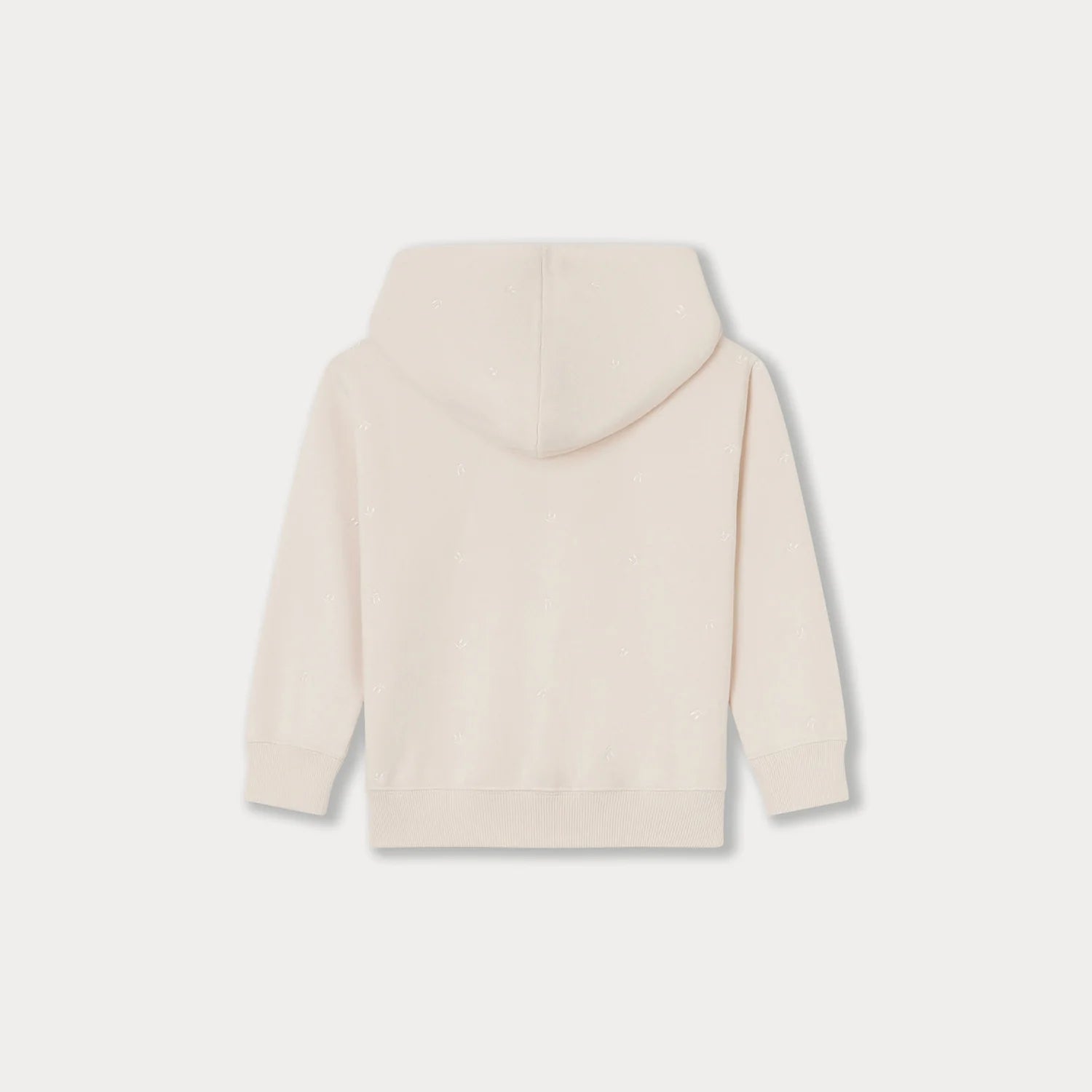 Girls White Hooded Zip-Up Top