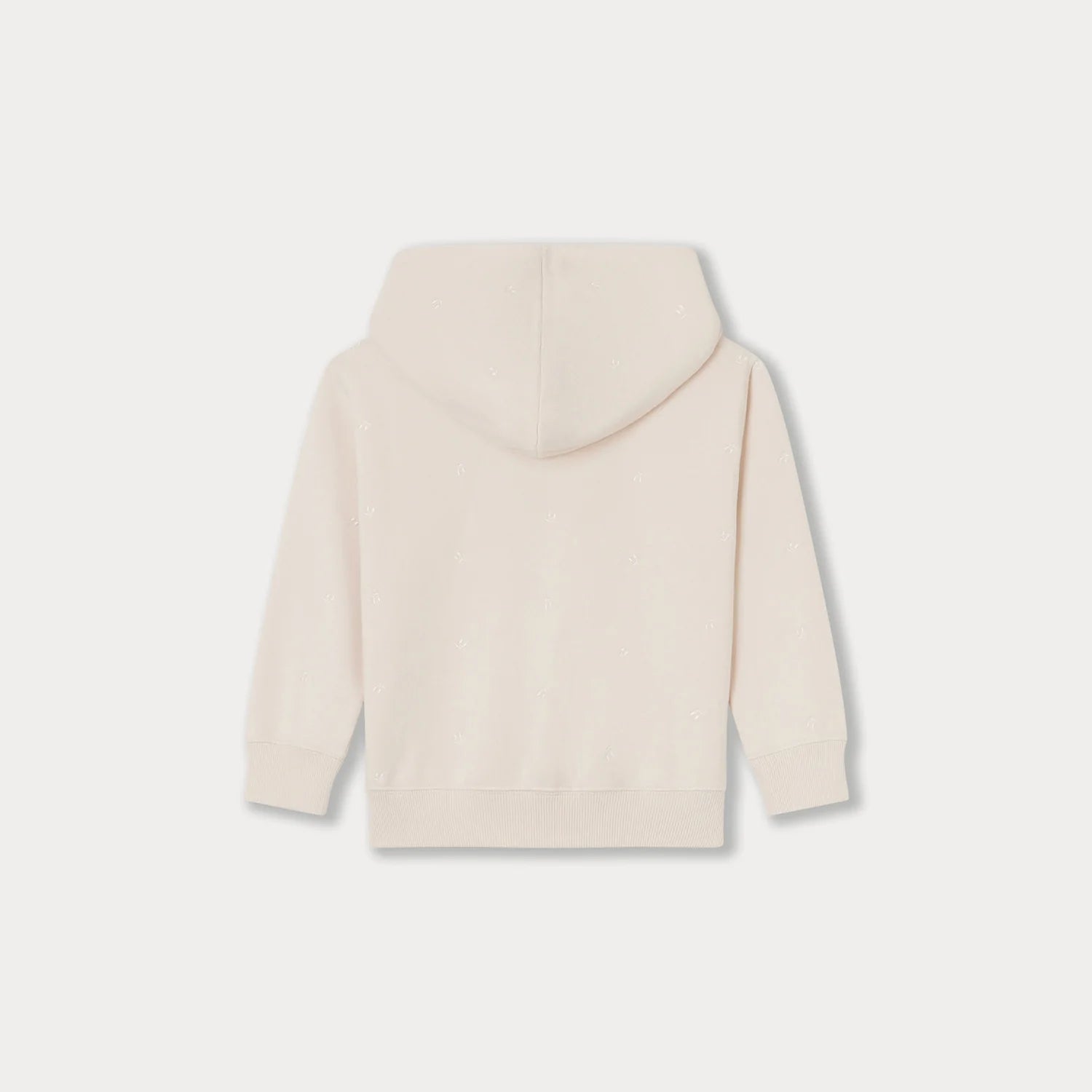 Girls White Hooded Zip-Up Top