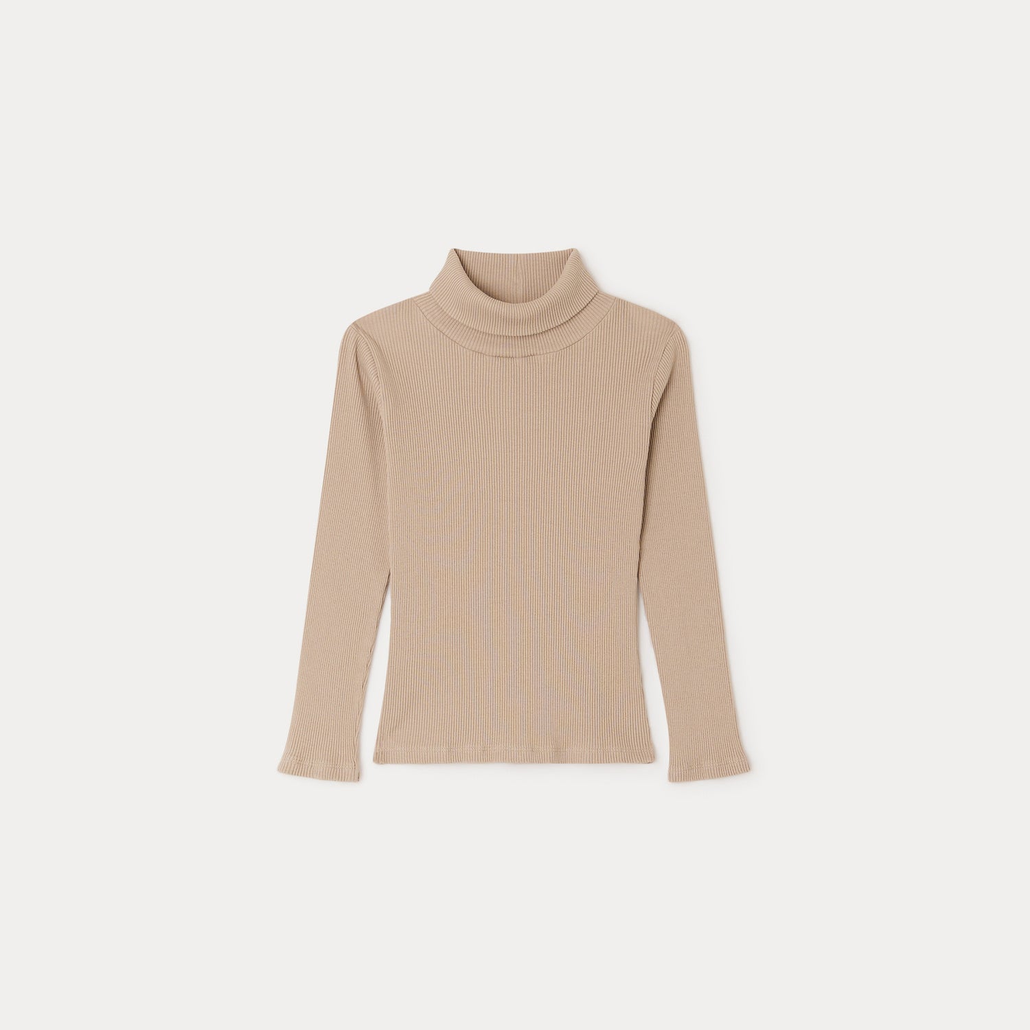 Girls Beige Cotton T-Shirt