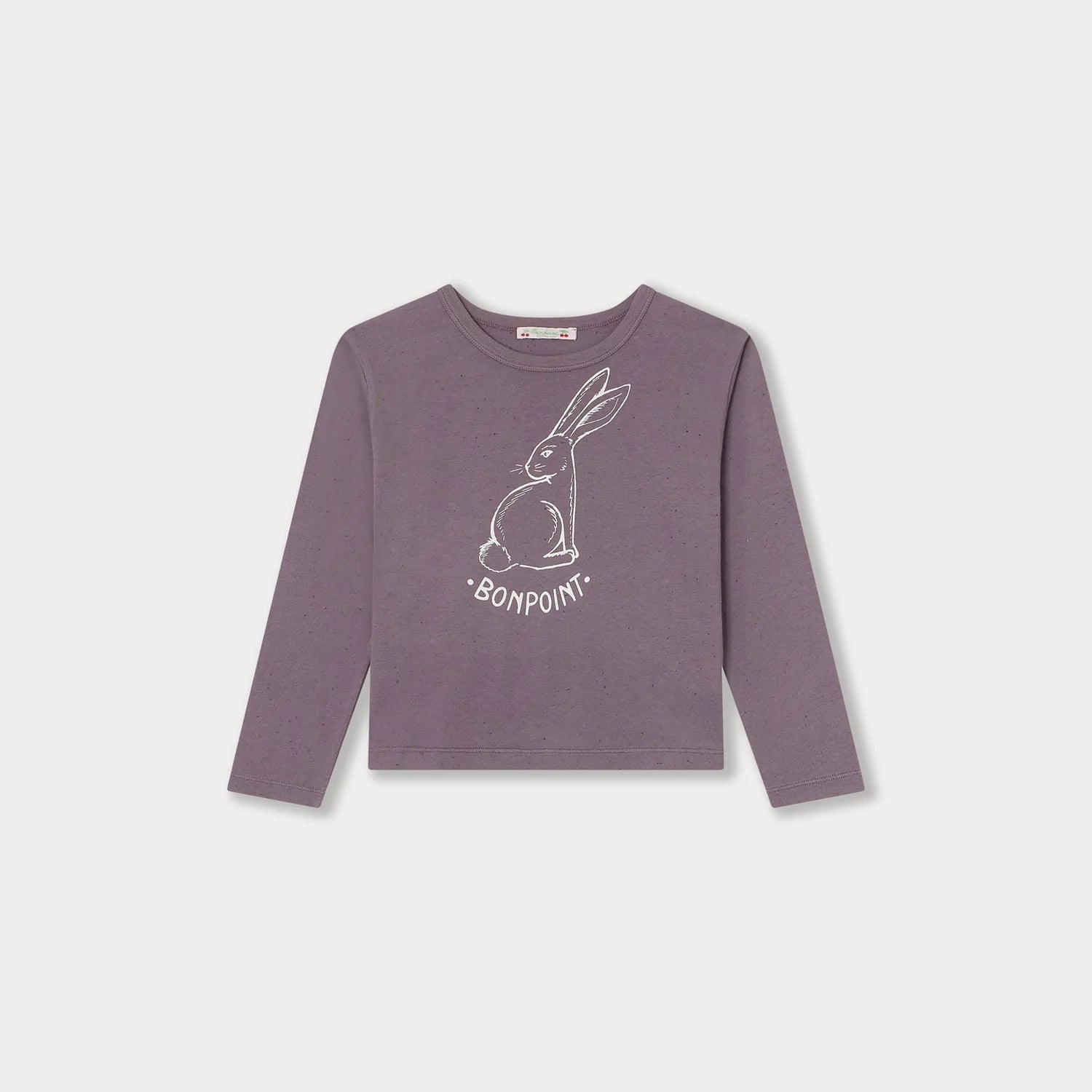 Girls Purple Printed Cotton T-Shirt