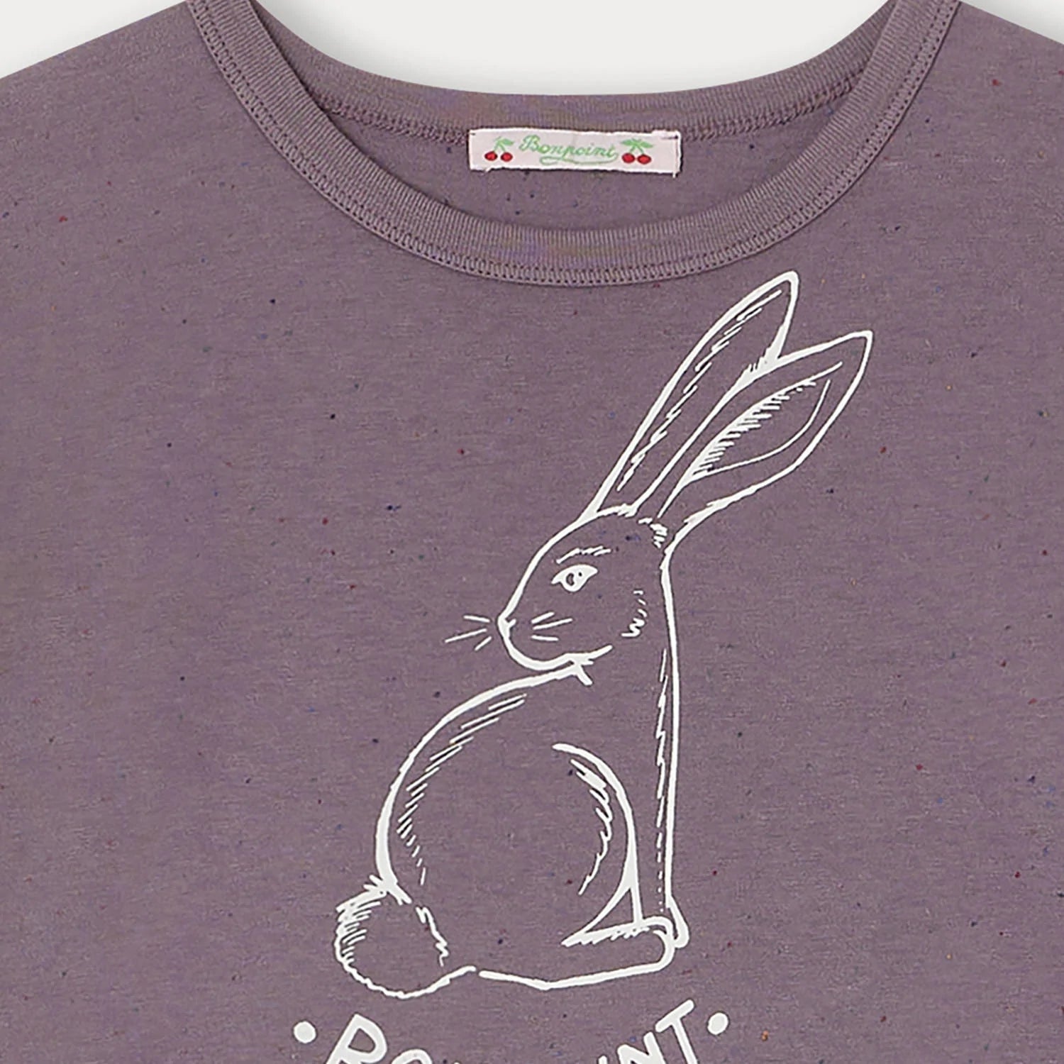 Girls Purple Printed Cotton T-Shirt