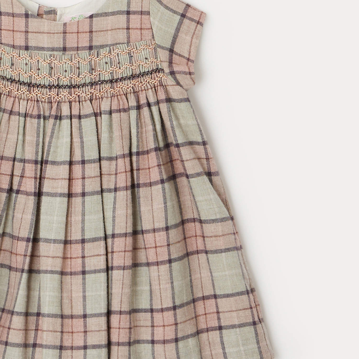 Baby Girls Pink Check Dress Set