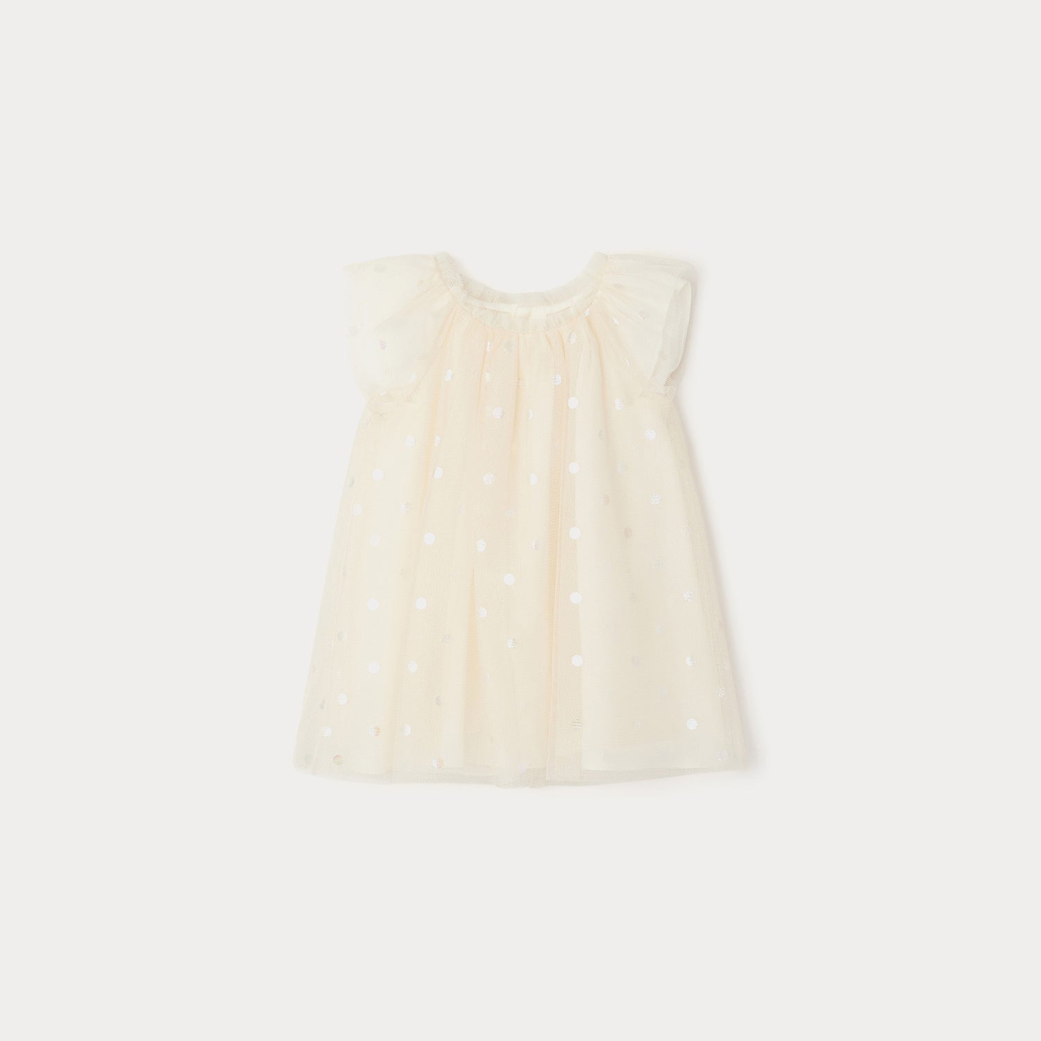 Baby Girls Ivory Sequins Dress