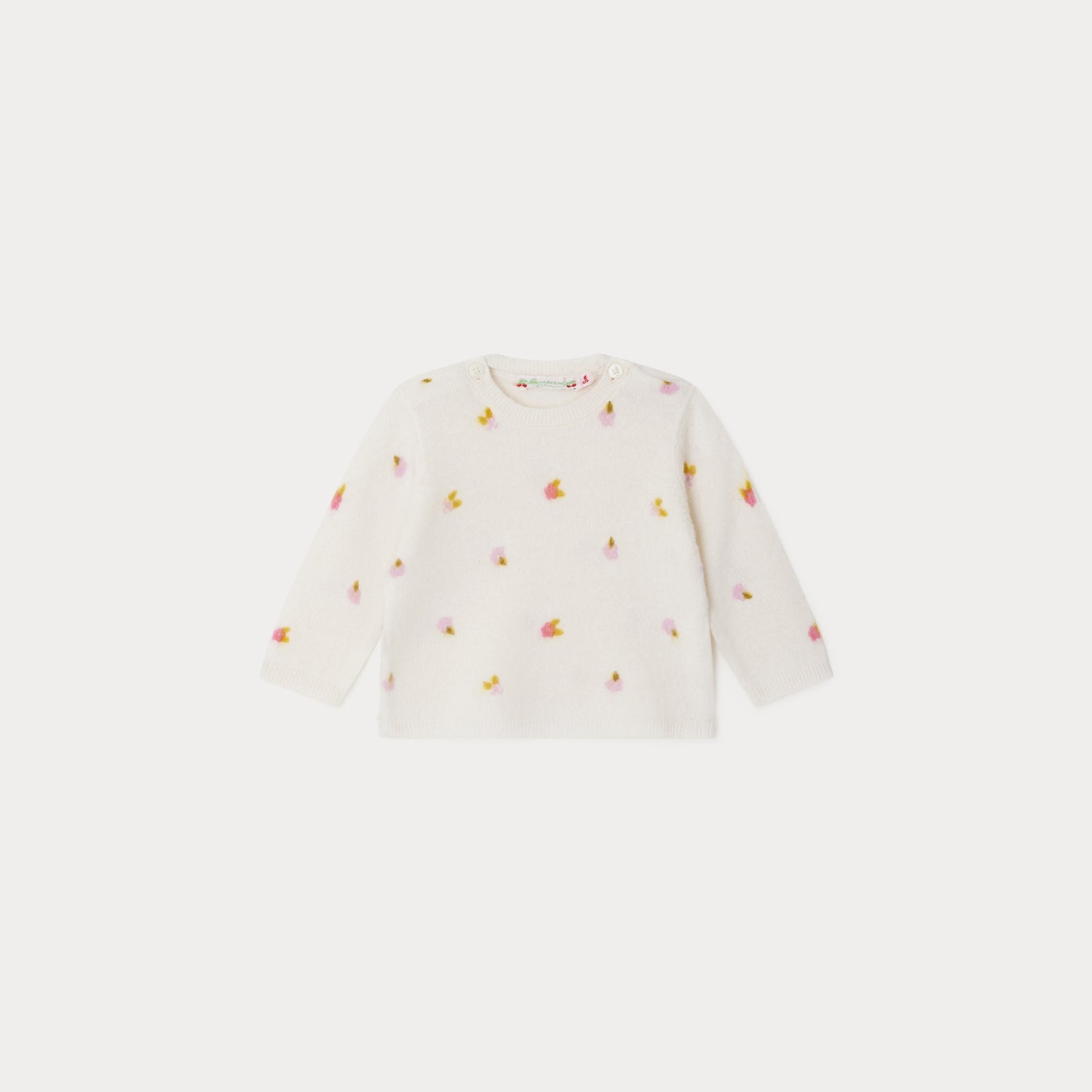 Baby Girls White Cashmere Sweater