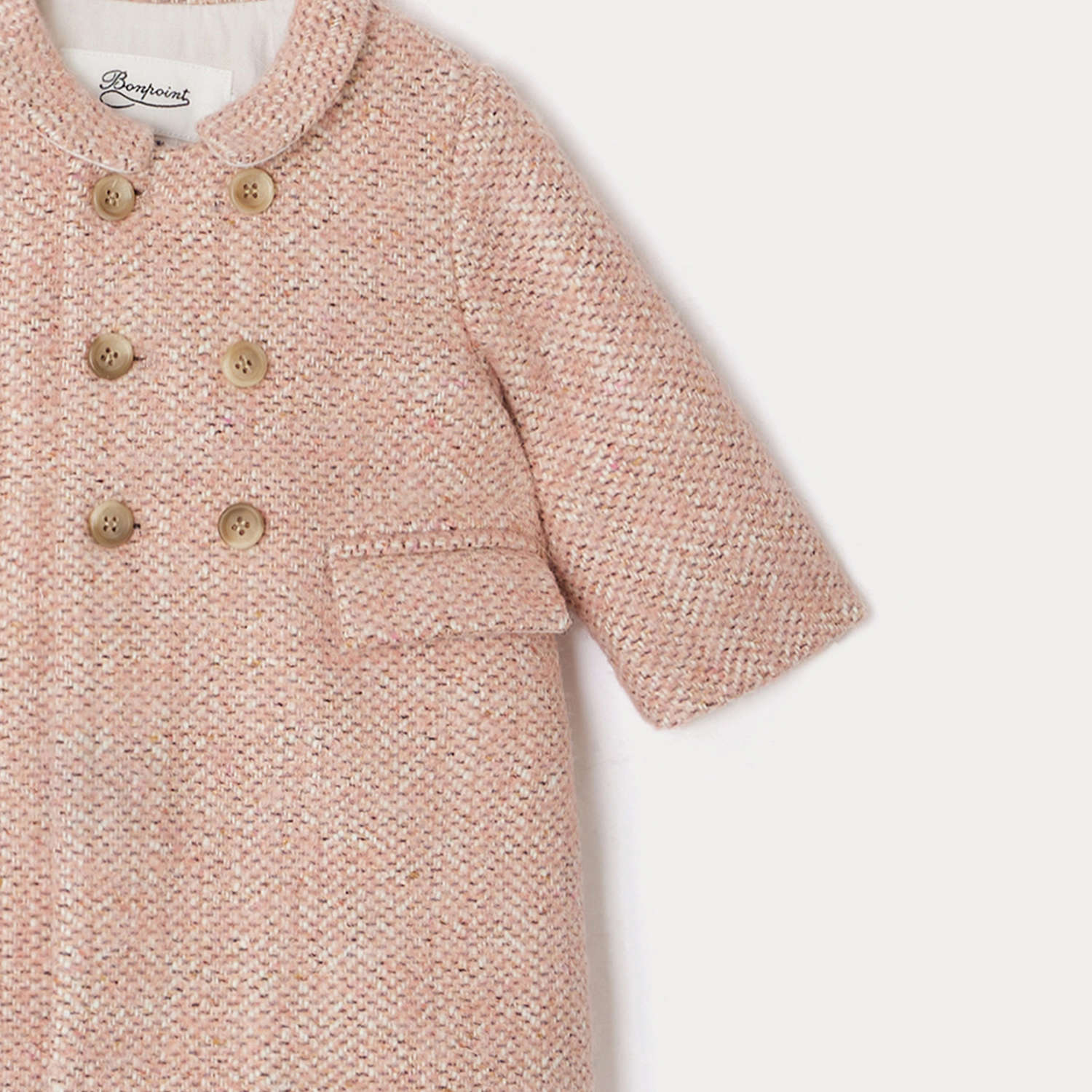 Baby Girls Pink Wool Coat
