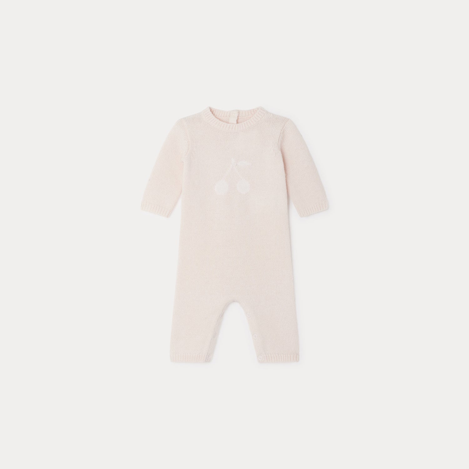 Baby Boys & Girls Pink Wool Babysuit