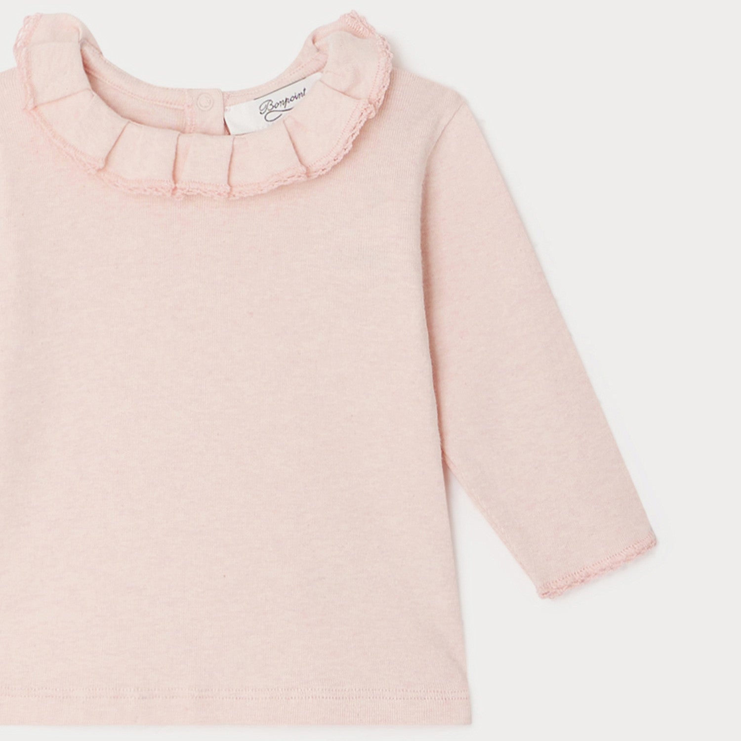 Baby Girls Pink Ruffle Cotton T-Shirt