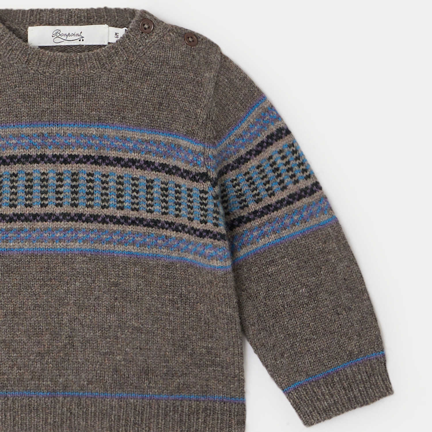 Baby Boys Grey Wool Sweater