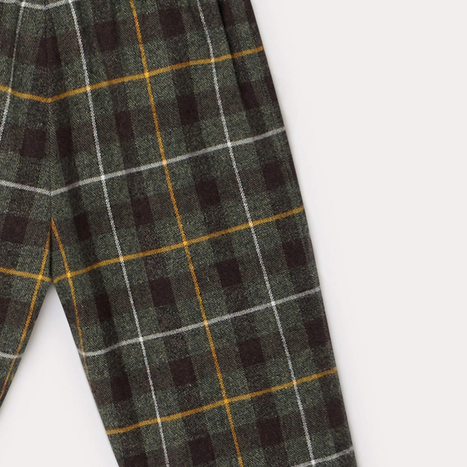 Baby Boys & Girls Khaki Check Trousers