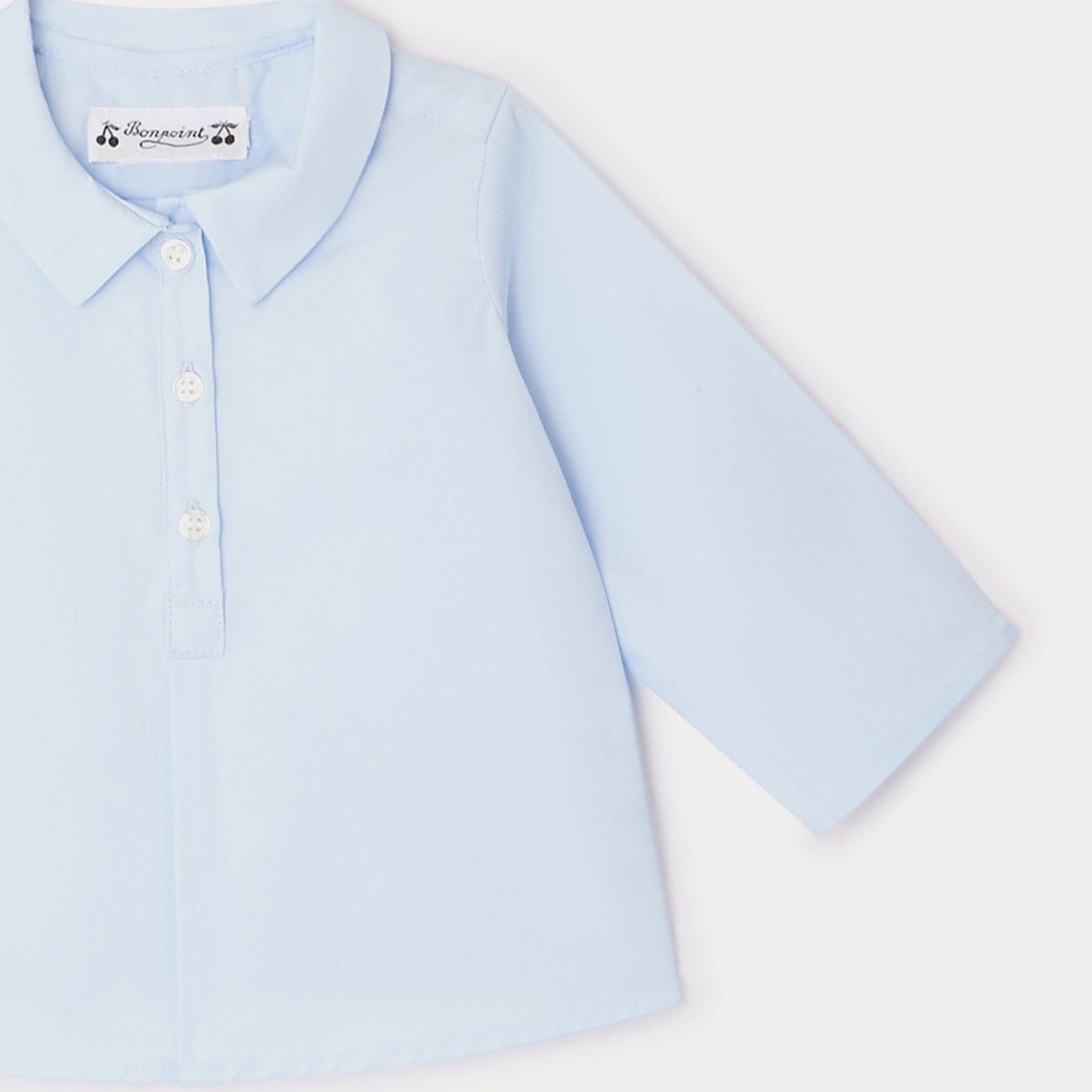 Baby Boys & Girls Blue Cotton Shirt