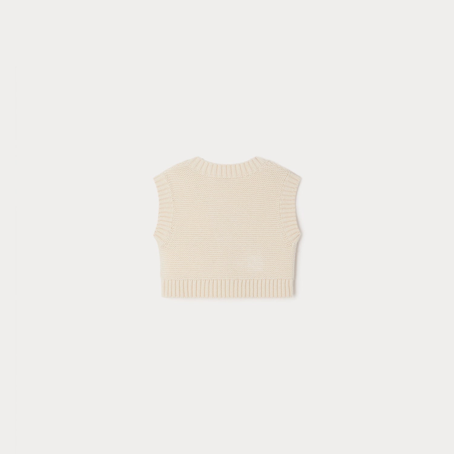 Baby Boys & Girls White Wool Gilet