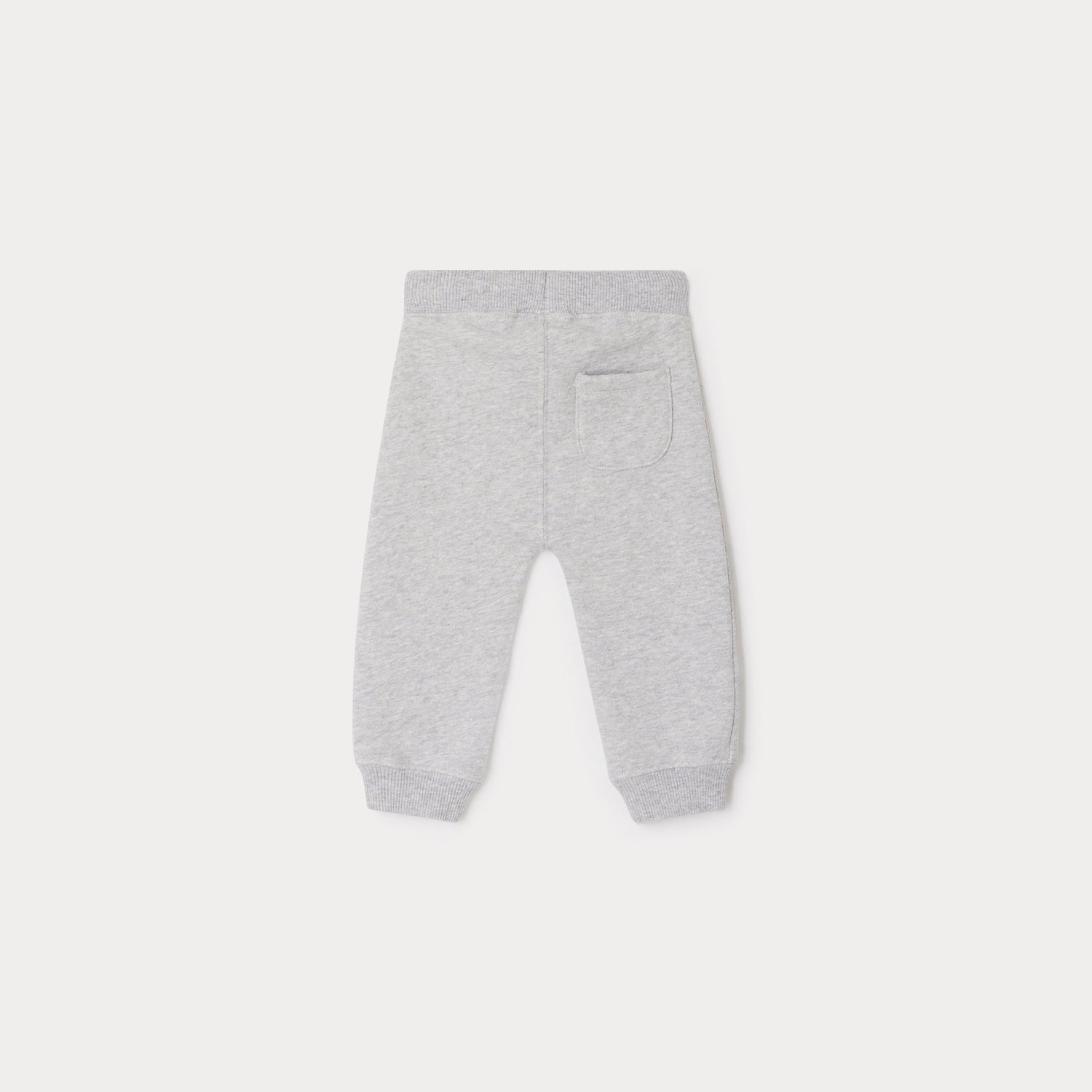 Baby Boys & Girls Grey Cotton Trousers