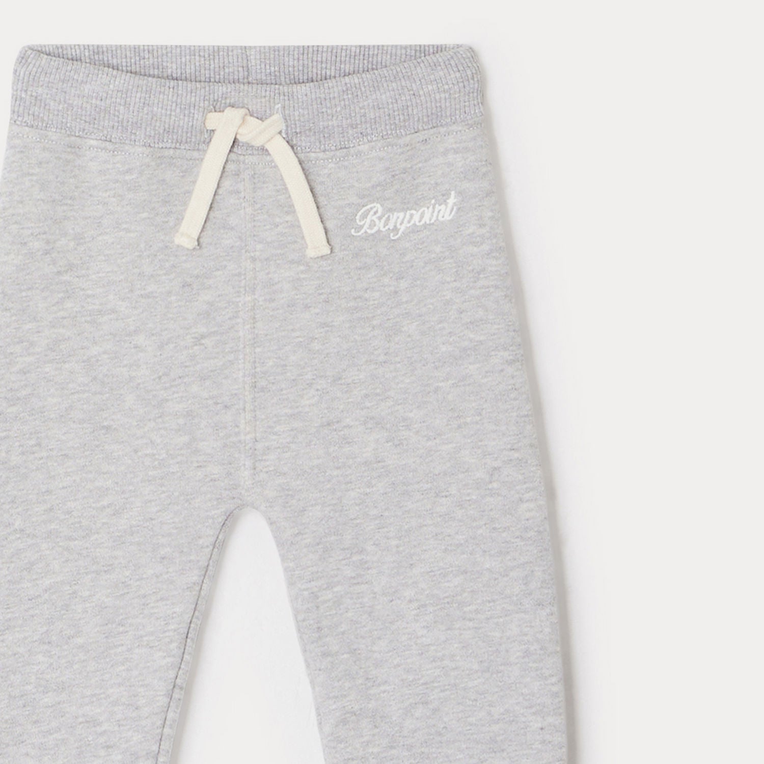 Baby Boys & Girls Grey Cotton Trousers