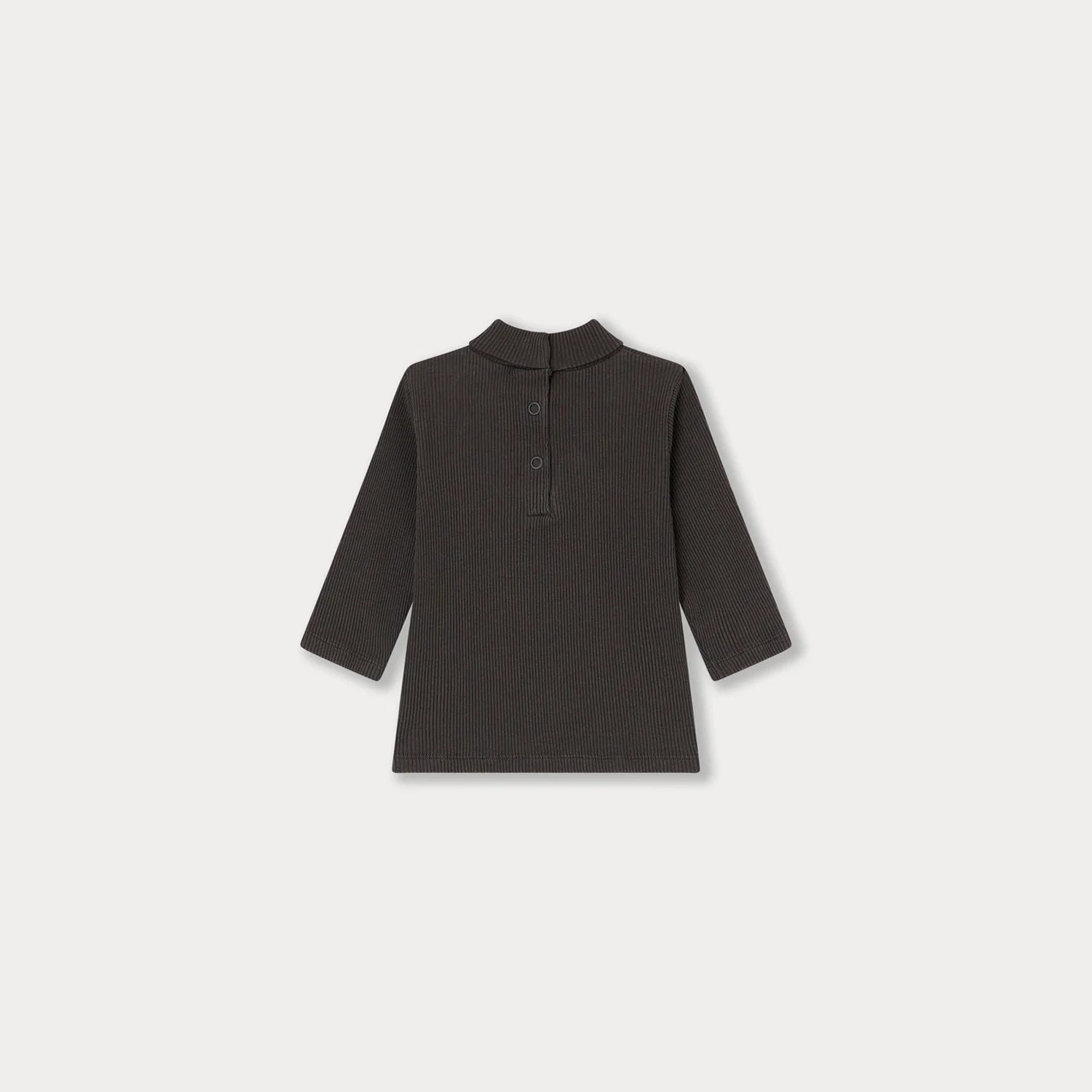 Baby Girls Dark Grey Cotton T-Shirt