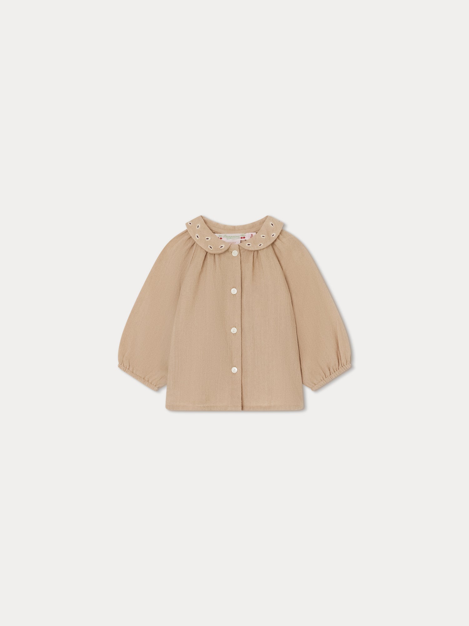 Baby Girls Beige Wool Shirt