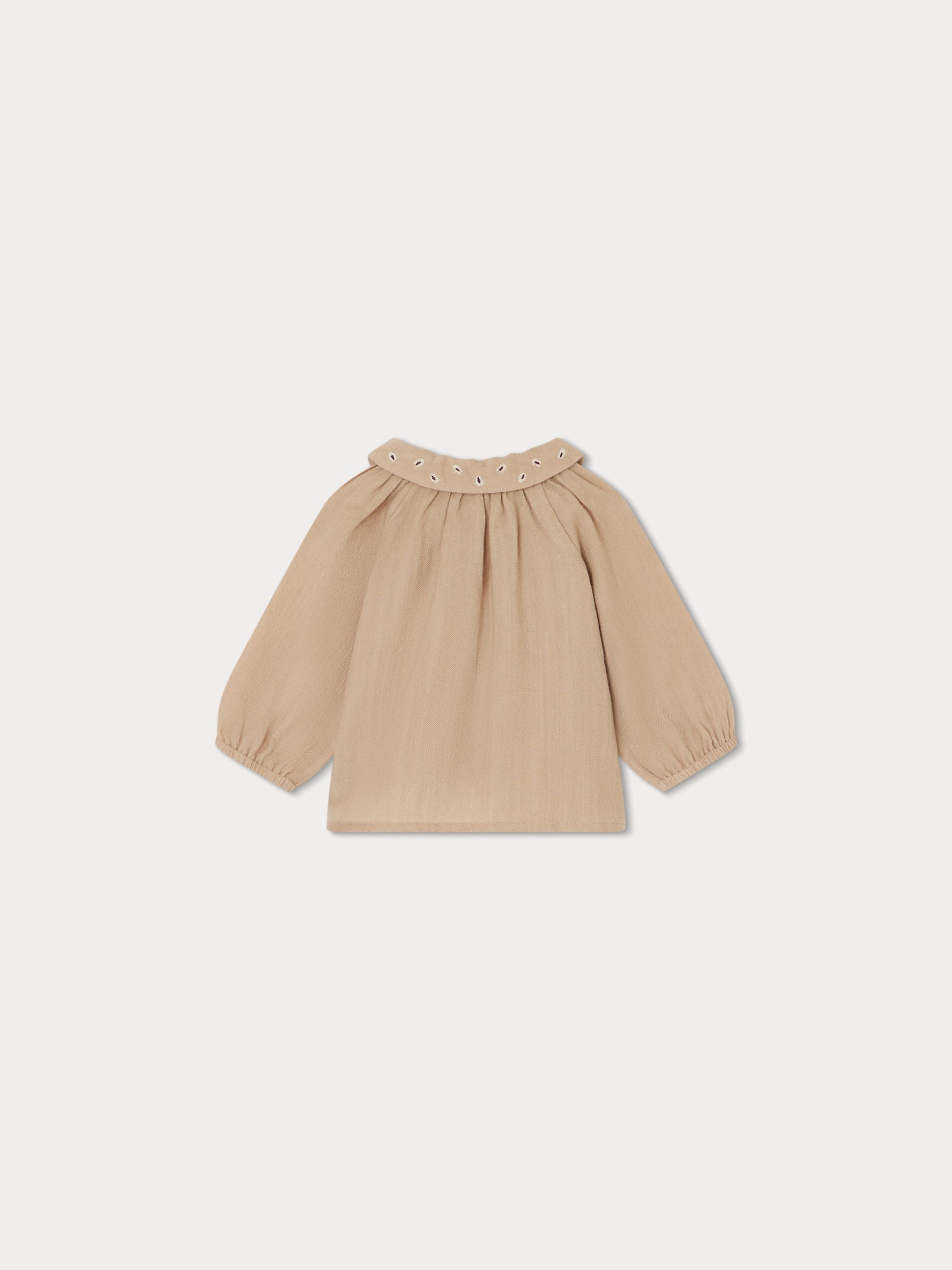 Baby Girls Beige Wool Shirt