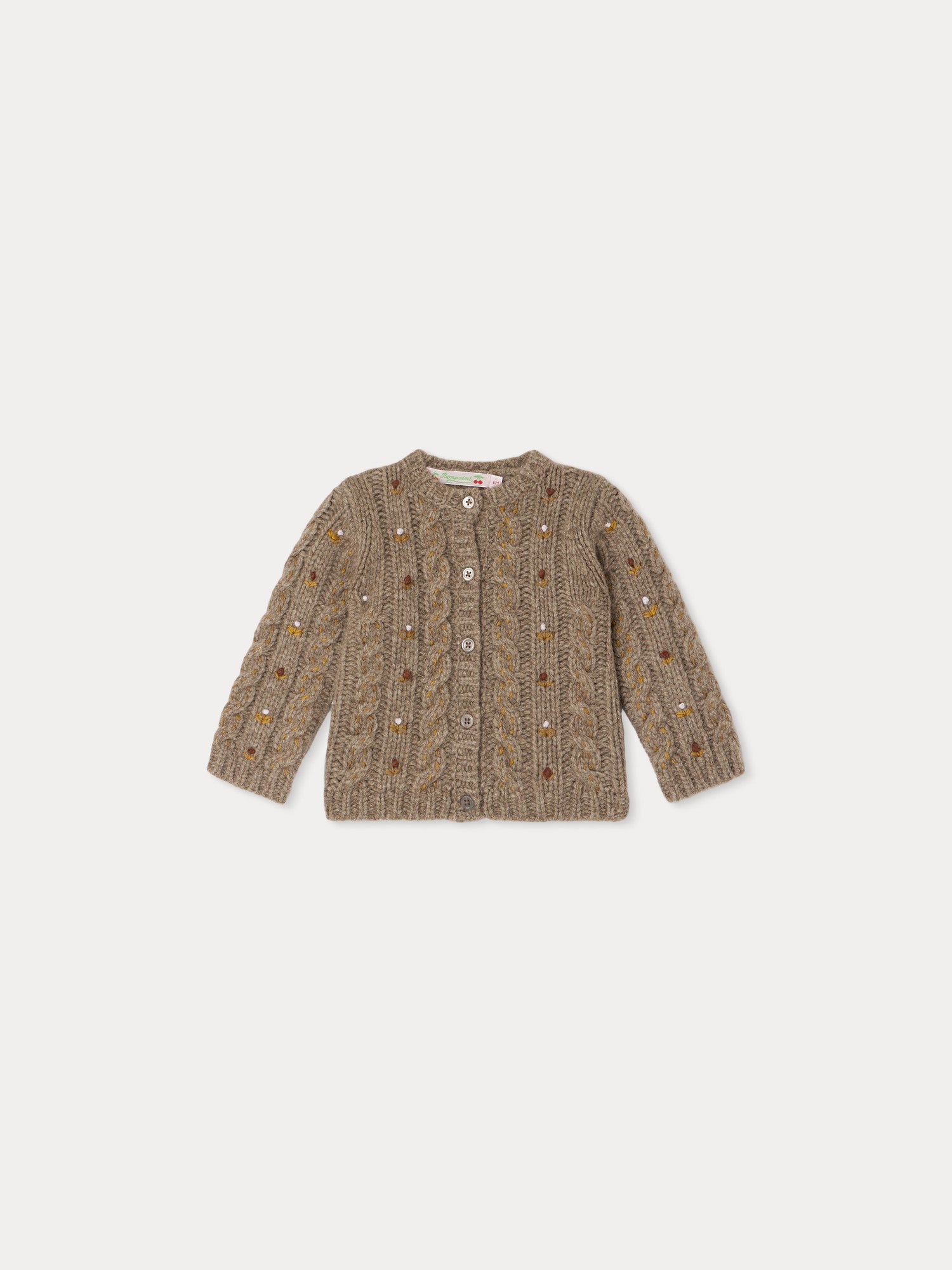 Baby Girls Camel Wool Cardigan