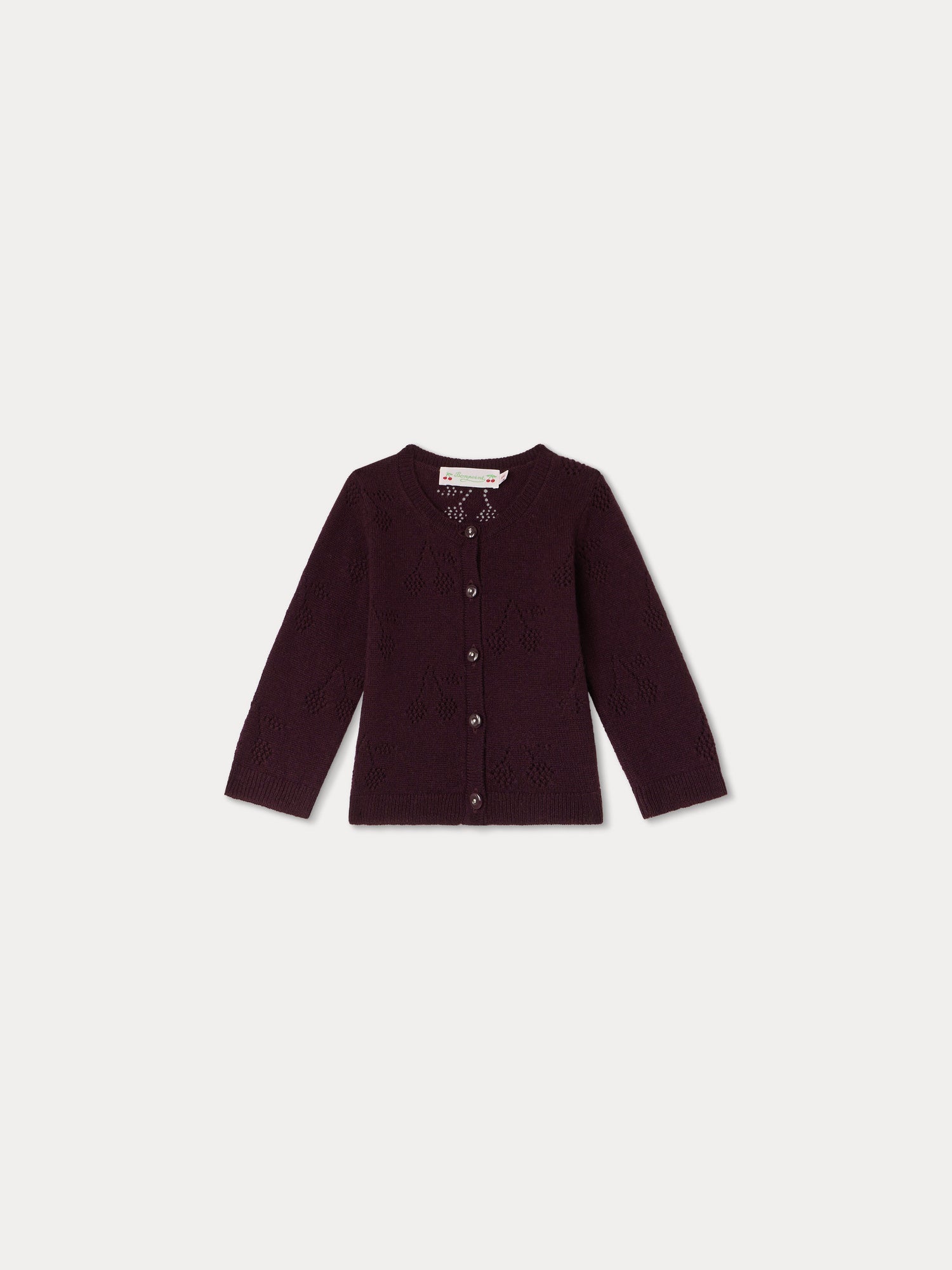Baby Girls Purple Cashmere Cardigan