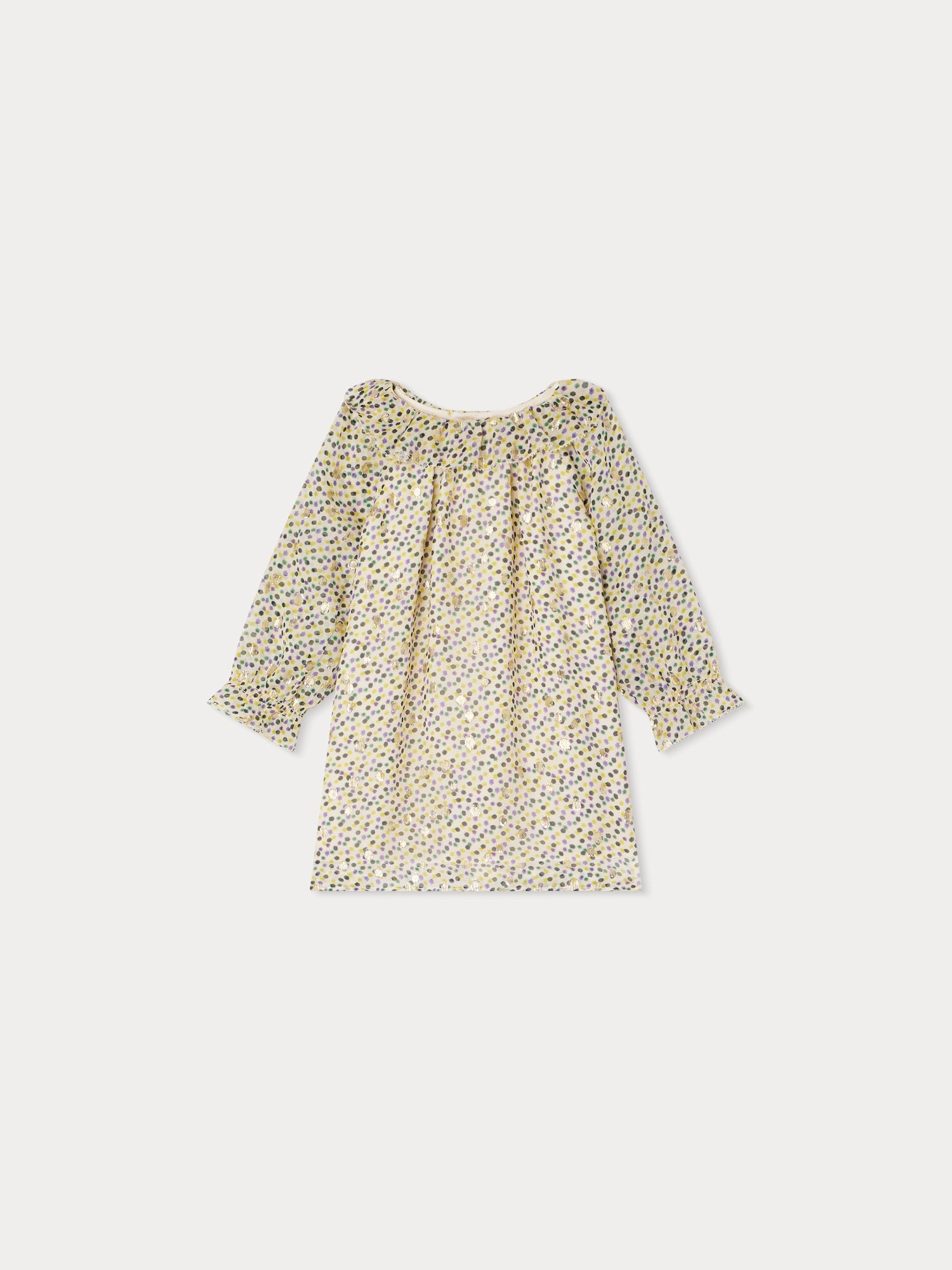 Baby Girls Multicolor Dots Silk Dress