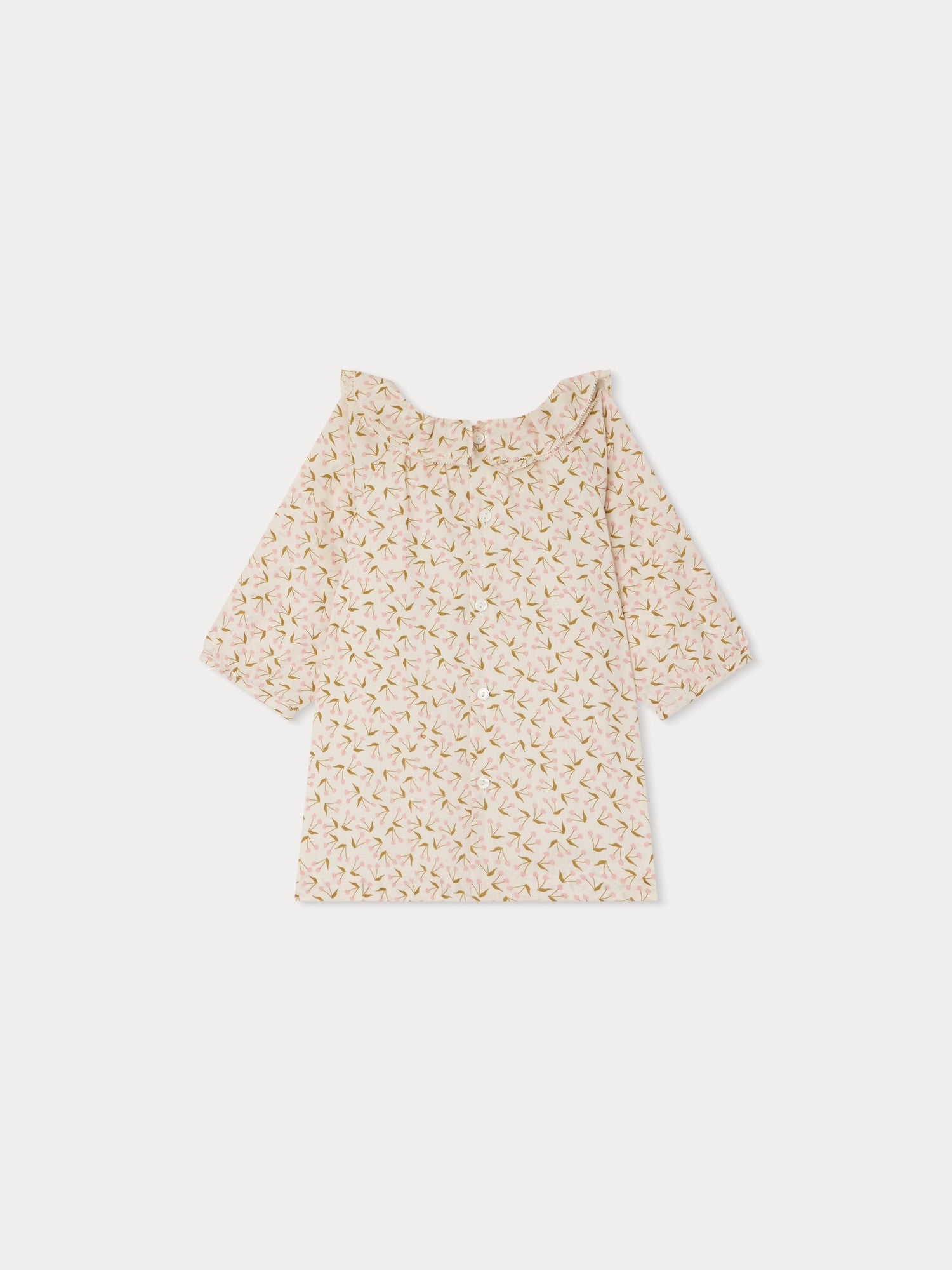 Baby Girls Beige Logo Cotton Dress