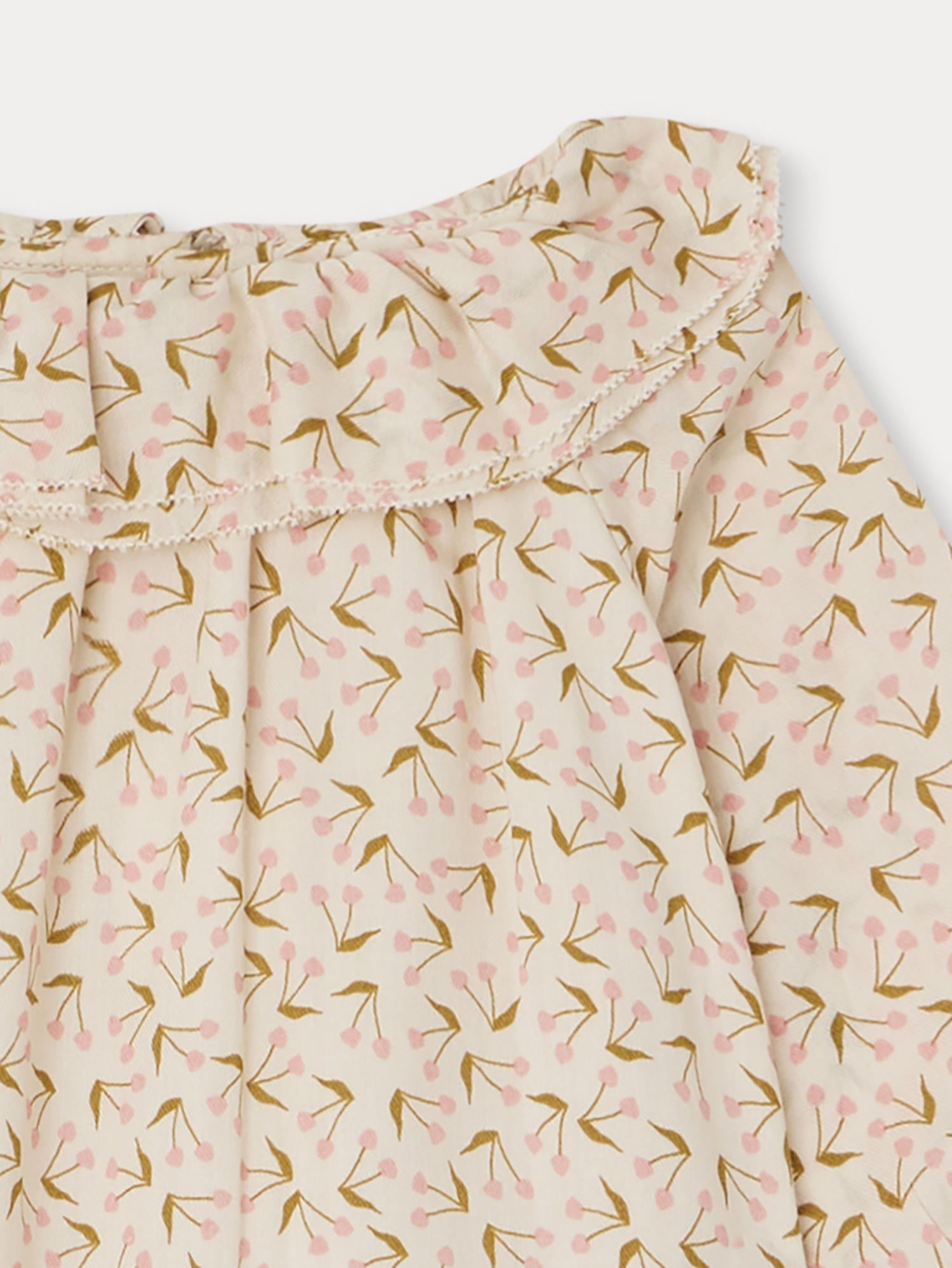 Baby Girls Beige Logo Cotton Dress