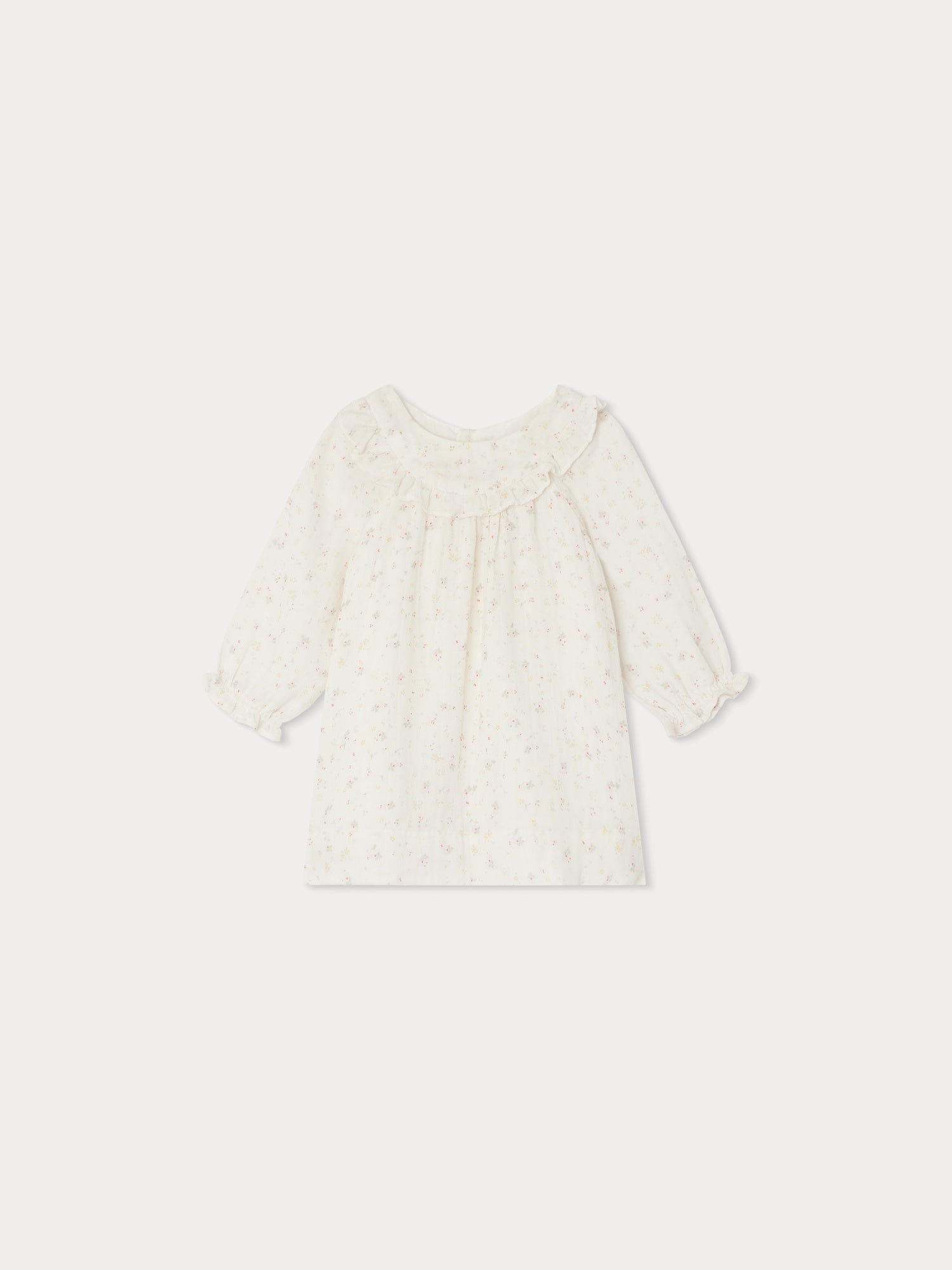 Baby Girls White Floral Cotton Dress