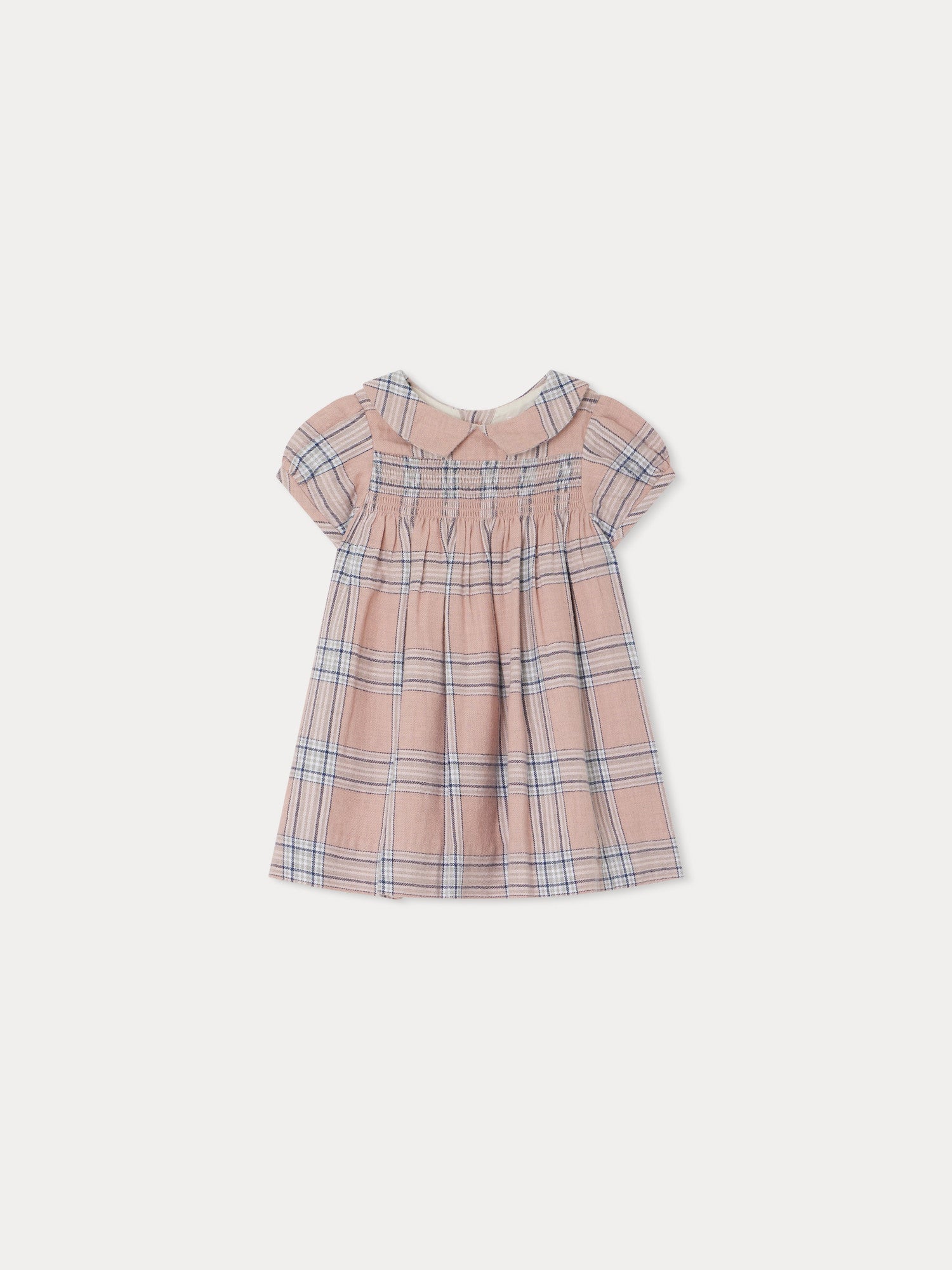Baby Girls Pink Check Cotton Dress