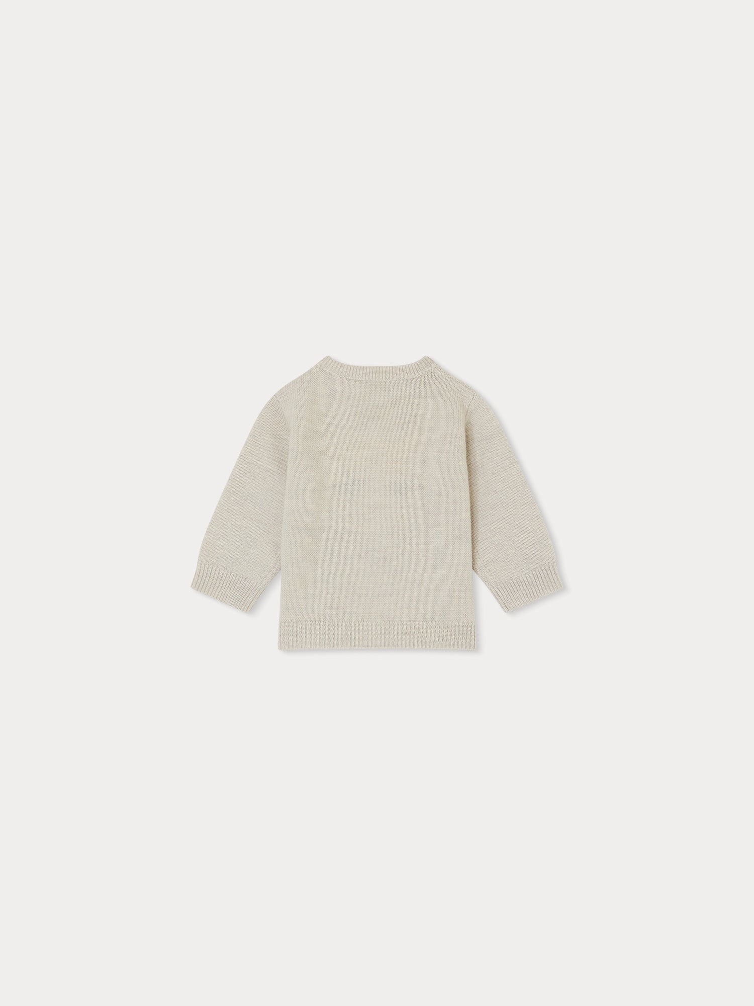 Baby Girls Grey Cat Wool Sweater
